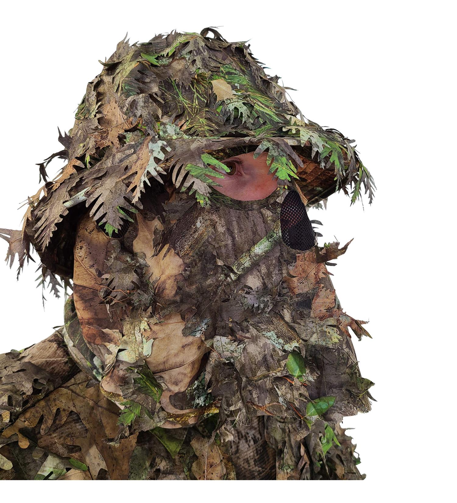 QuikCamo Mossy Oak Camo Bucket Hat with Built-in 3D Leafy Face Mask, Turkey Hunting Gear Boonie - NWTF Mossy Oak Obsession Camo, Adjustable OSFM - Buy Online on SooperMarket.com