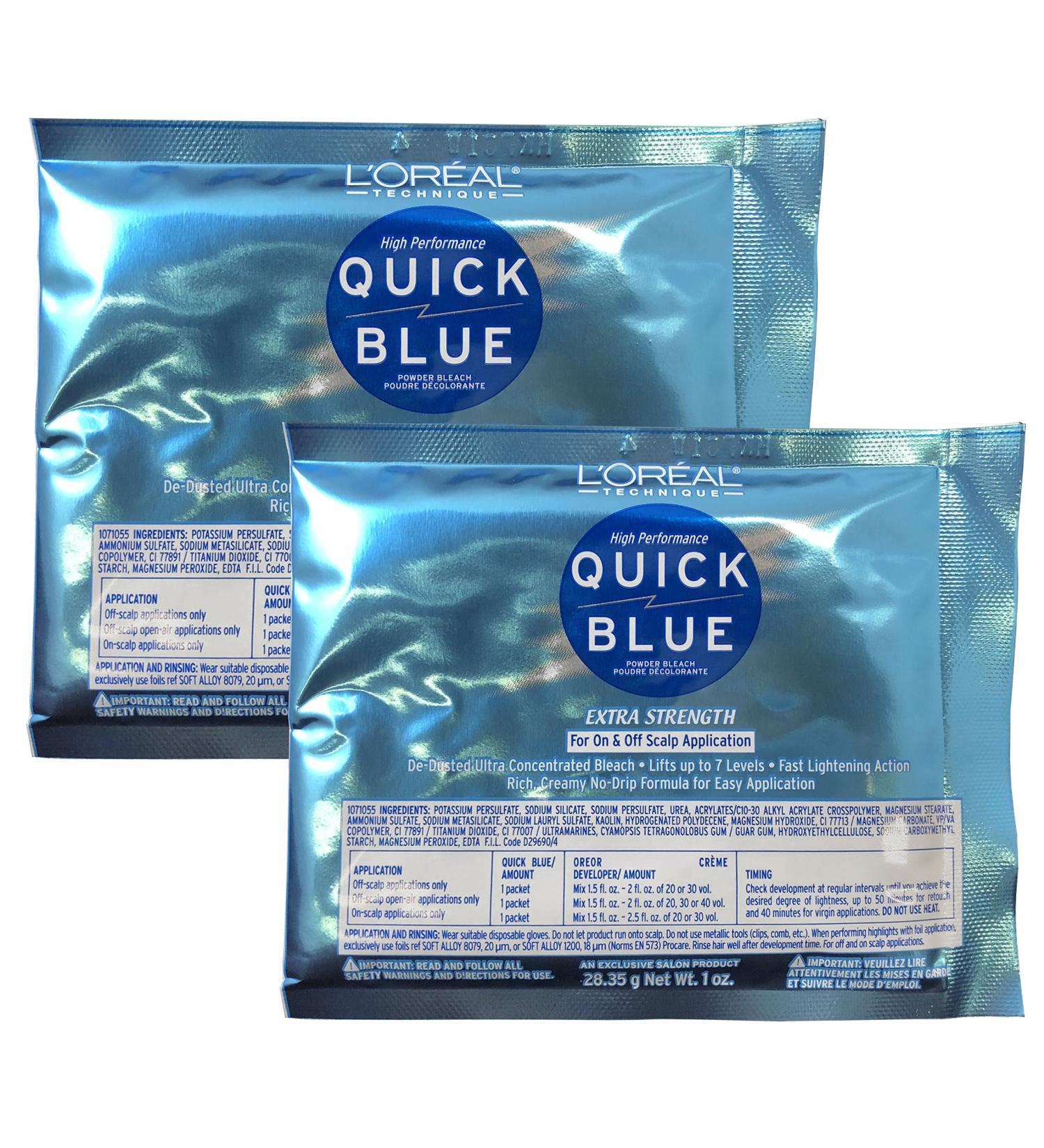 L'Oreal Quick Blue Powder Bleach, 1 oz (Pack of 2)