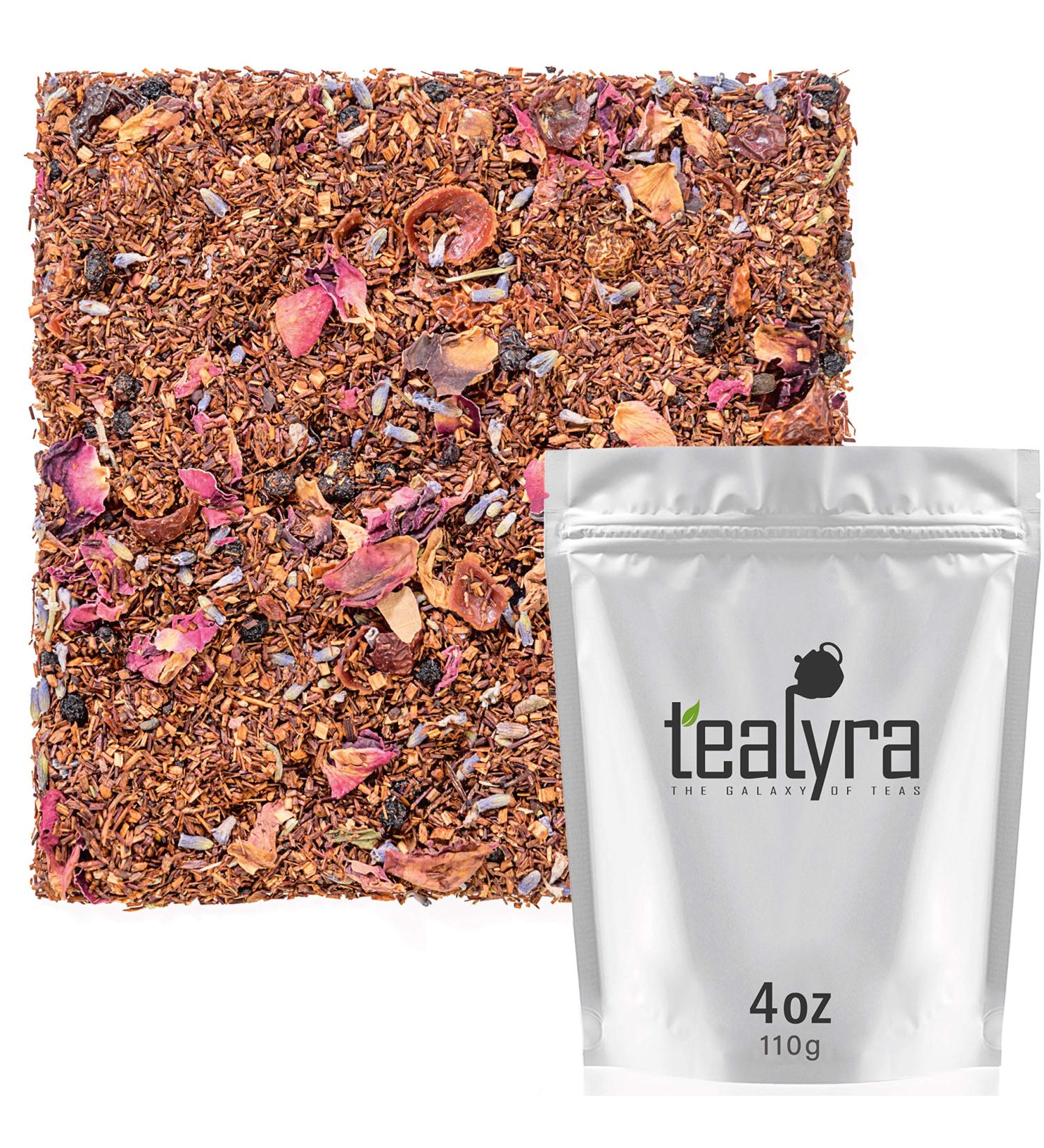 Tealyra Rooibos Roman Province Tea with Lavender and Blueberries - 110g - Caffeine-Free Herbal Loose Leaf Tea - Buy Online on SooperMarket.com