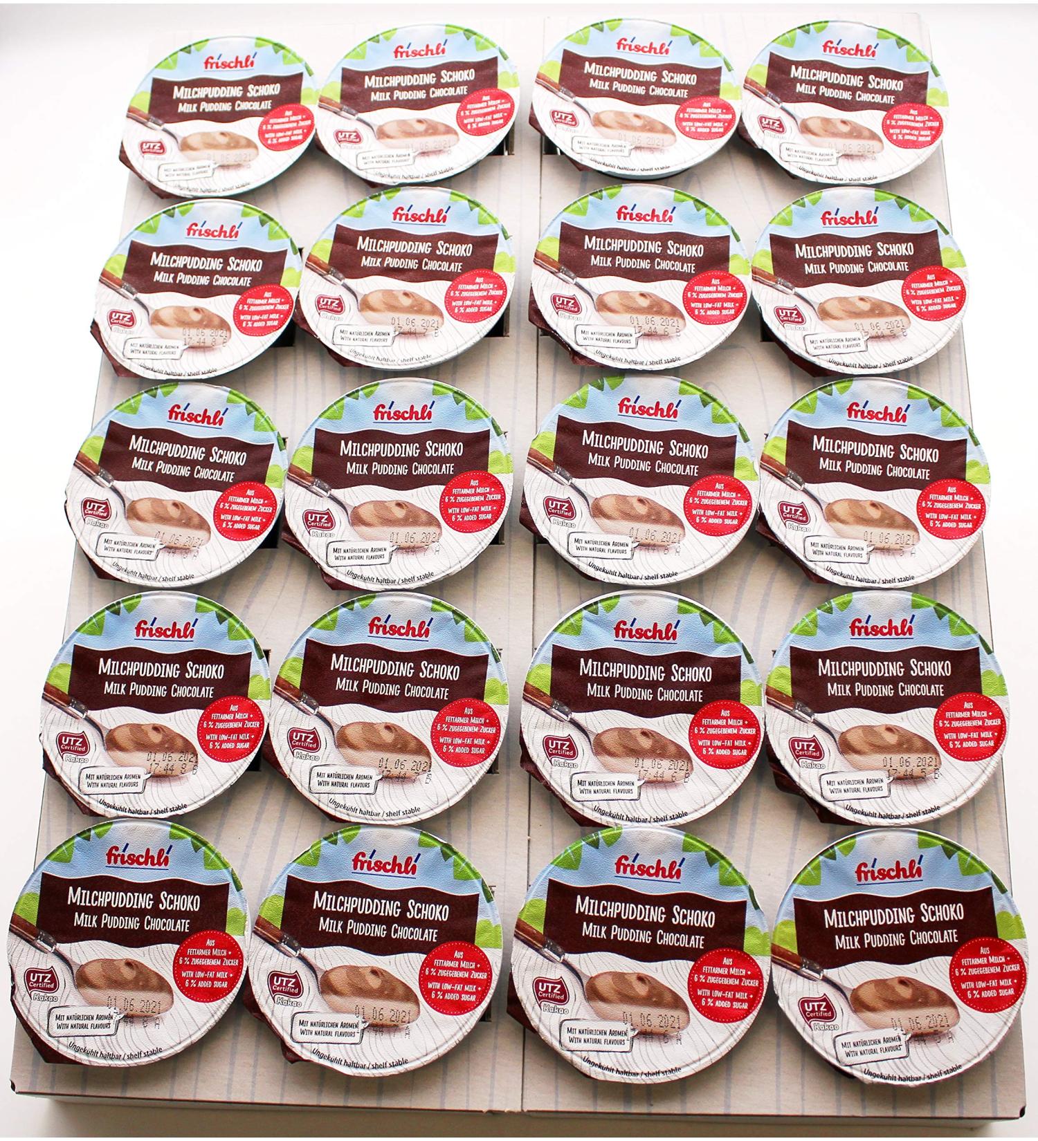 Frischli Chocolate Milk Pudding - 20 Pack (20 x 85g) | Delicious International Shipping - Buy Online on SooperMarket.com