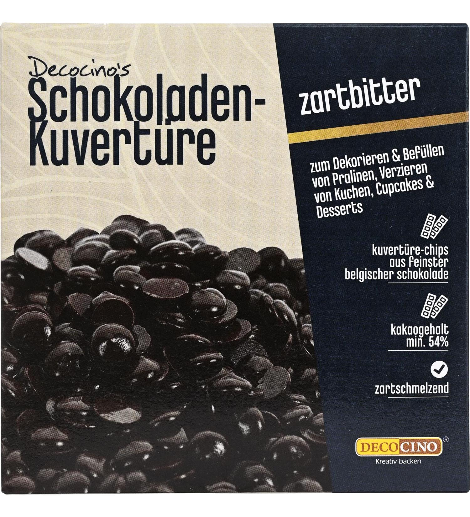 Decocino Chocolate Kubure Tender Bitter 200g - Premium Belgian Melting Chocolate for Filling & Decorating - Buy Online on SooperMarket.com
