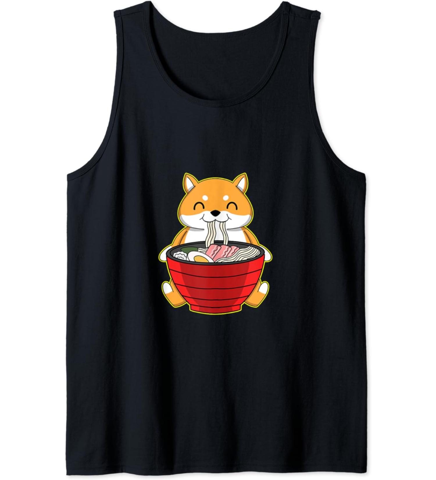 fox ramen kawaii foxes Japanese noodles Tank Top