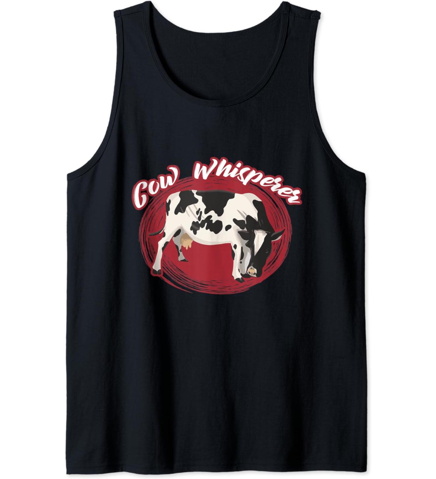 Funny Cow Whisperer Dairy Products Milk Produce Dairy Tank Top