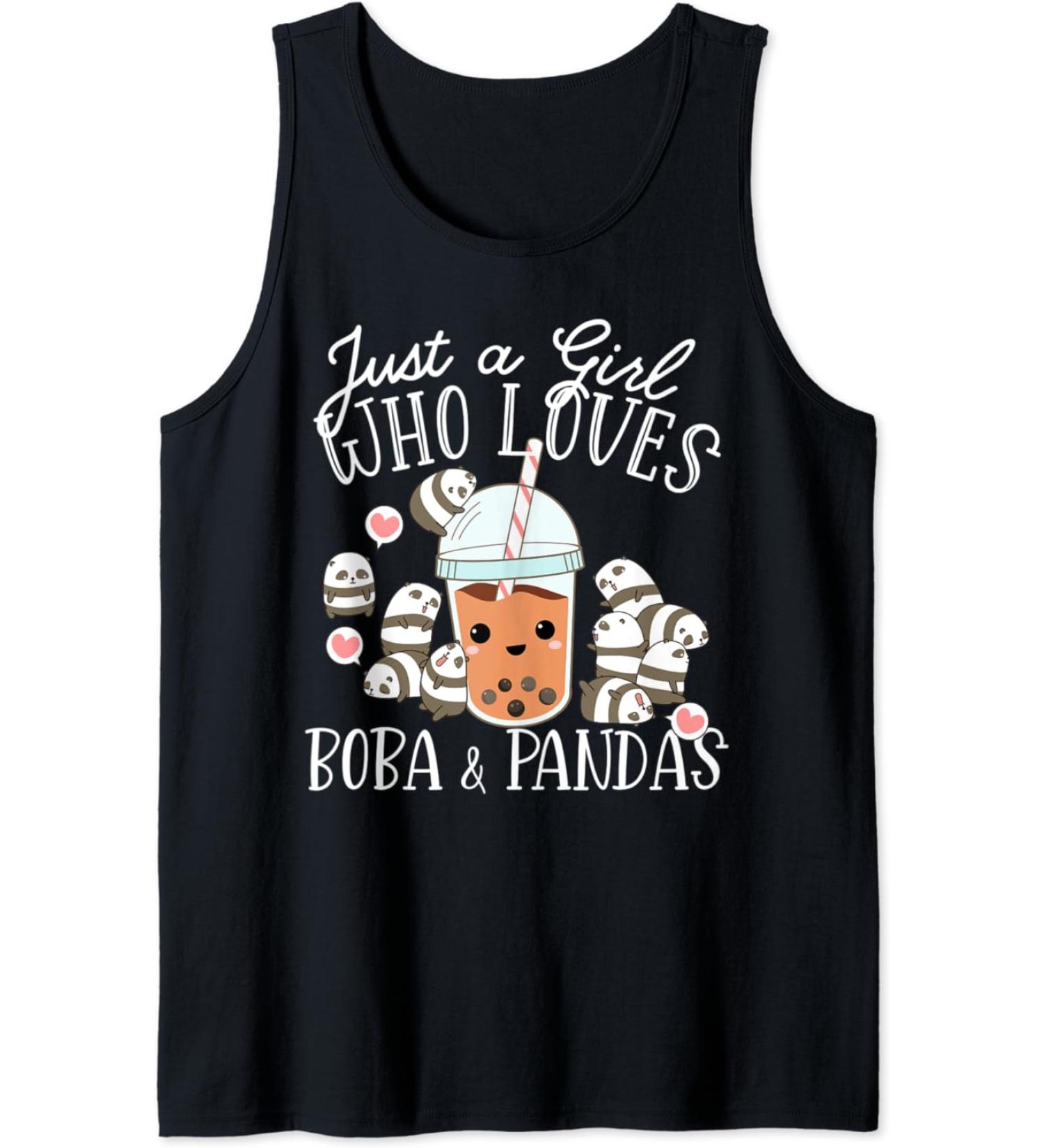 Boba Tea Bubble Tea Kawaii Japanese Lover Panda Bear Drink Tank Top