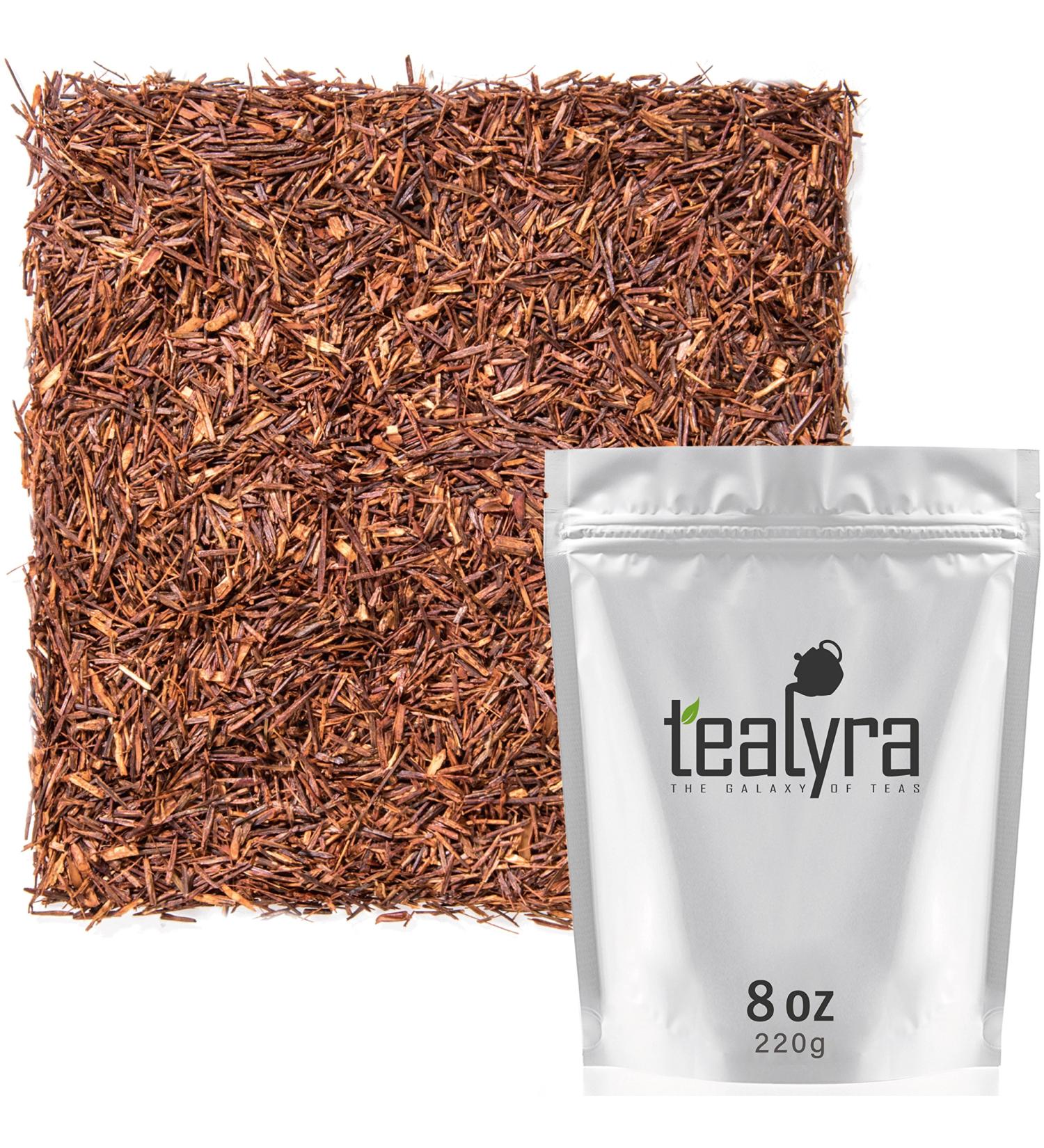Tealyra Pure Rooibos Red Herbal Tea - Antioxidant-Rich African Red Bush Loose Leaf Tea - Relaxing and Detoxifying - Caffeine-Free - 220g (8oz) - Buy Online on SooperMarket.com