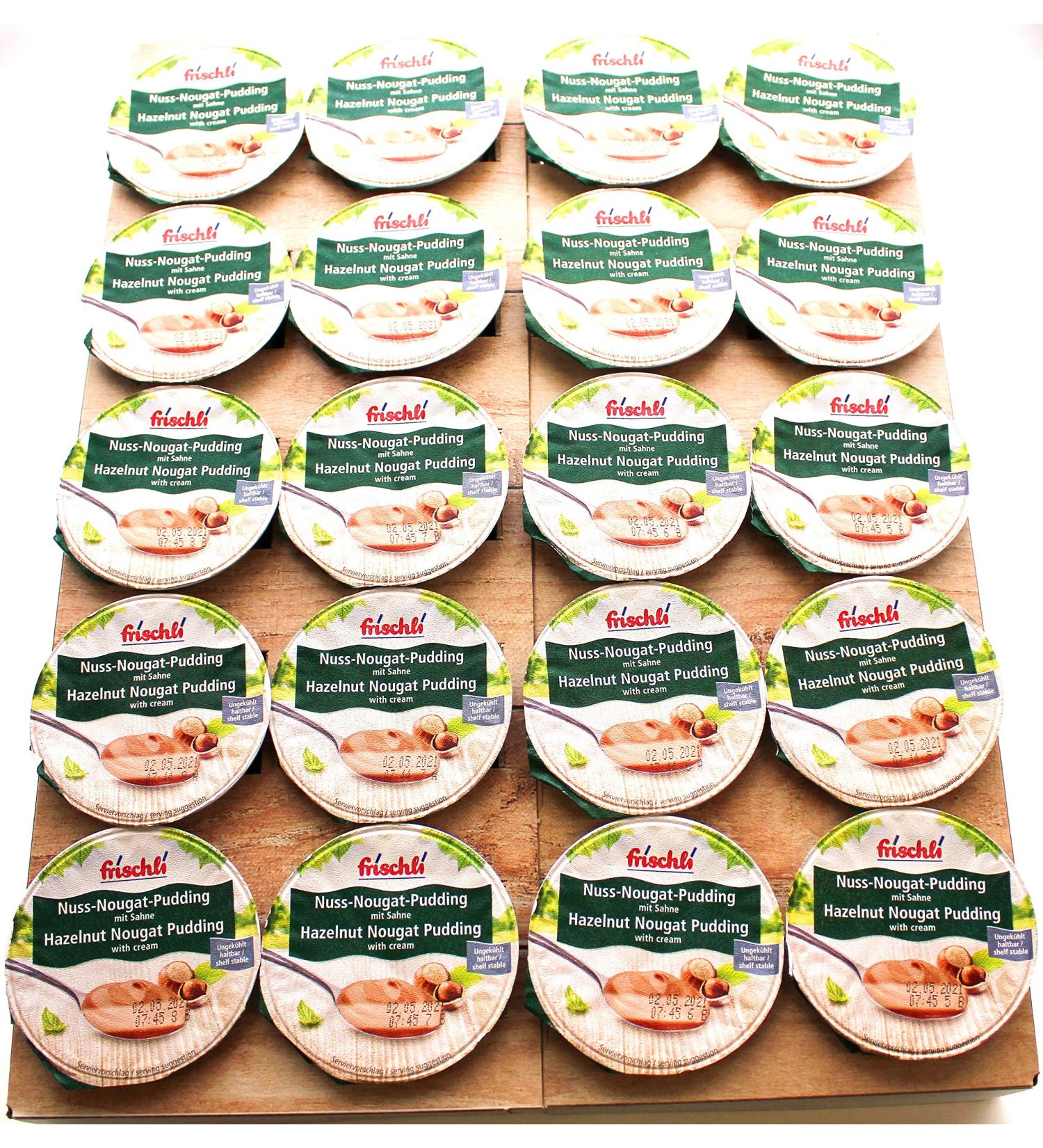 Frischli Nut-Nougat Pudding with Cream - Pack of 20 (20 x 85g) | International Shipping Available - Buy Online on SooperMarket.com