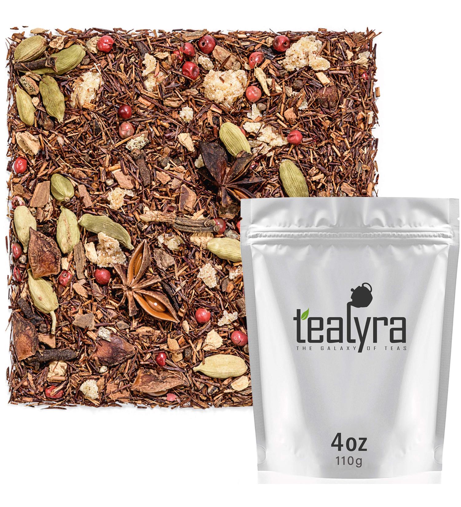 Tealyra Moroccan Orange Rooibos Herbal Loose Leaf Tea 112g (4oz) | Ginger, Cinnamon, Fennel, Red Bush | Rich in Vitamins and Antioxidants | Caffeine-Free - All Natural - Buy Online on SooperMarket.com