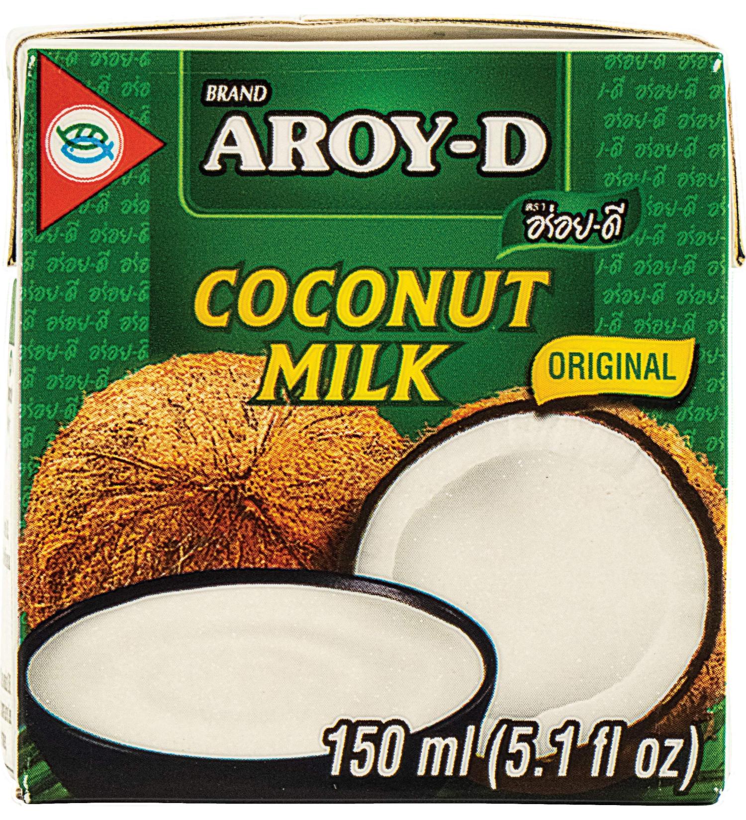Aroy-D 100% Coconut Milk Mini 5.1oz - Pack of 6 | Gluten-Free, Vegan | 30.6 Fluid Ounces Total - Buy Online on SooperMarket.com