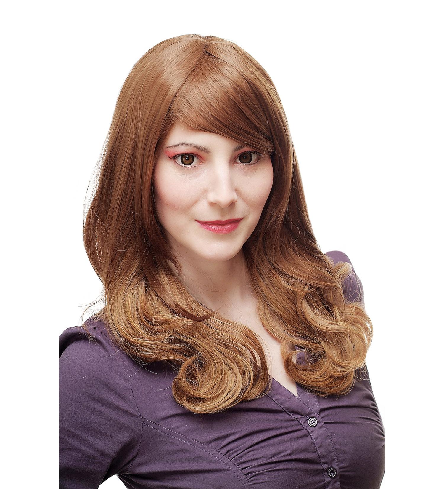 Buy WIG ME UP Lady's Charming Brown Brunette Dark Blonde Mix Wig - Straight Wavy Tips SA077-12-2005 | International Shipping Available - Buy Online on SooperMarket.com