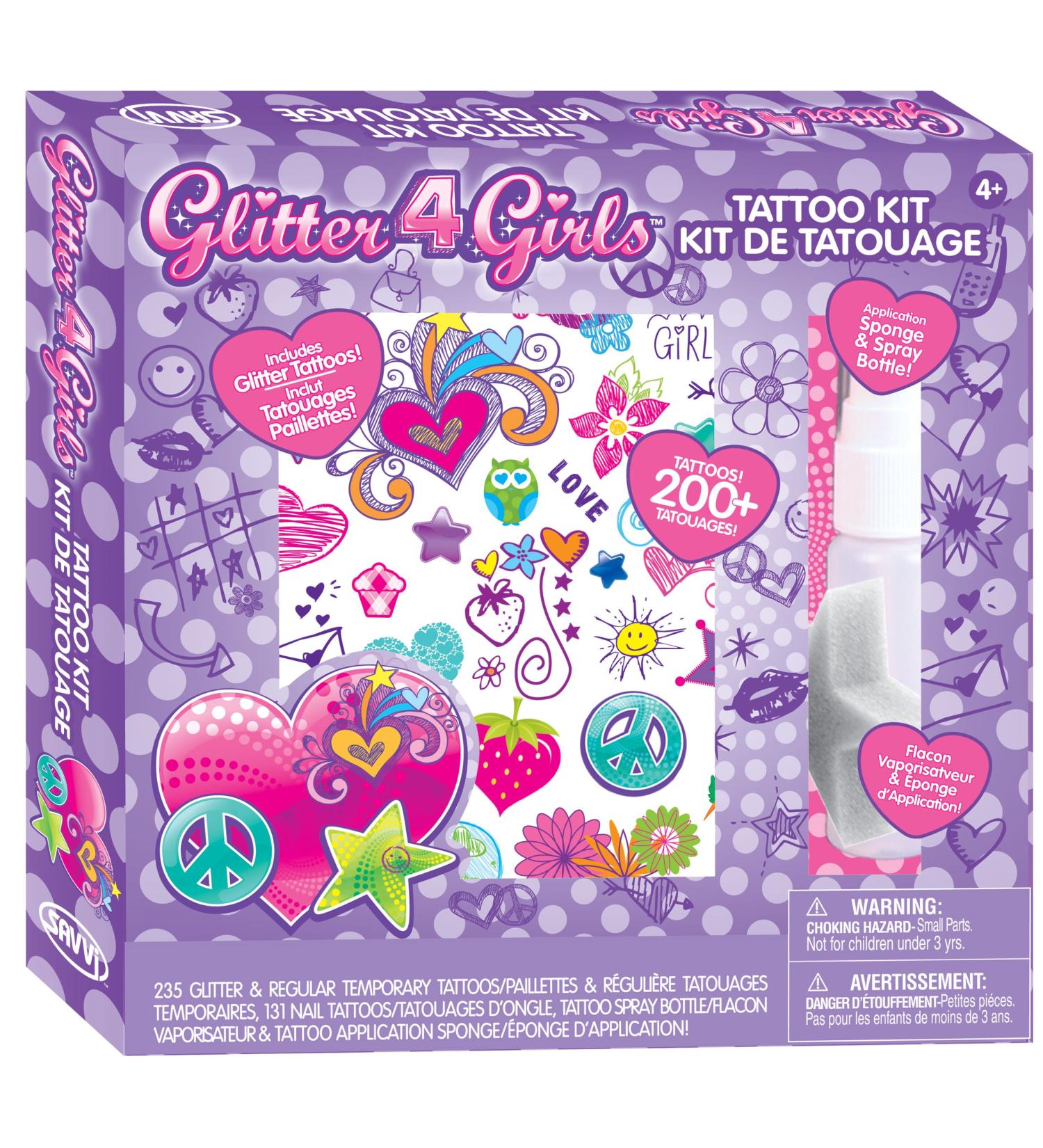 Savvi Glitter4Girls Temporary Tattoos Kit