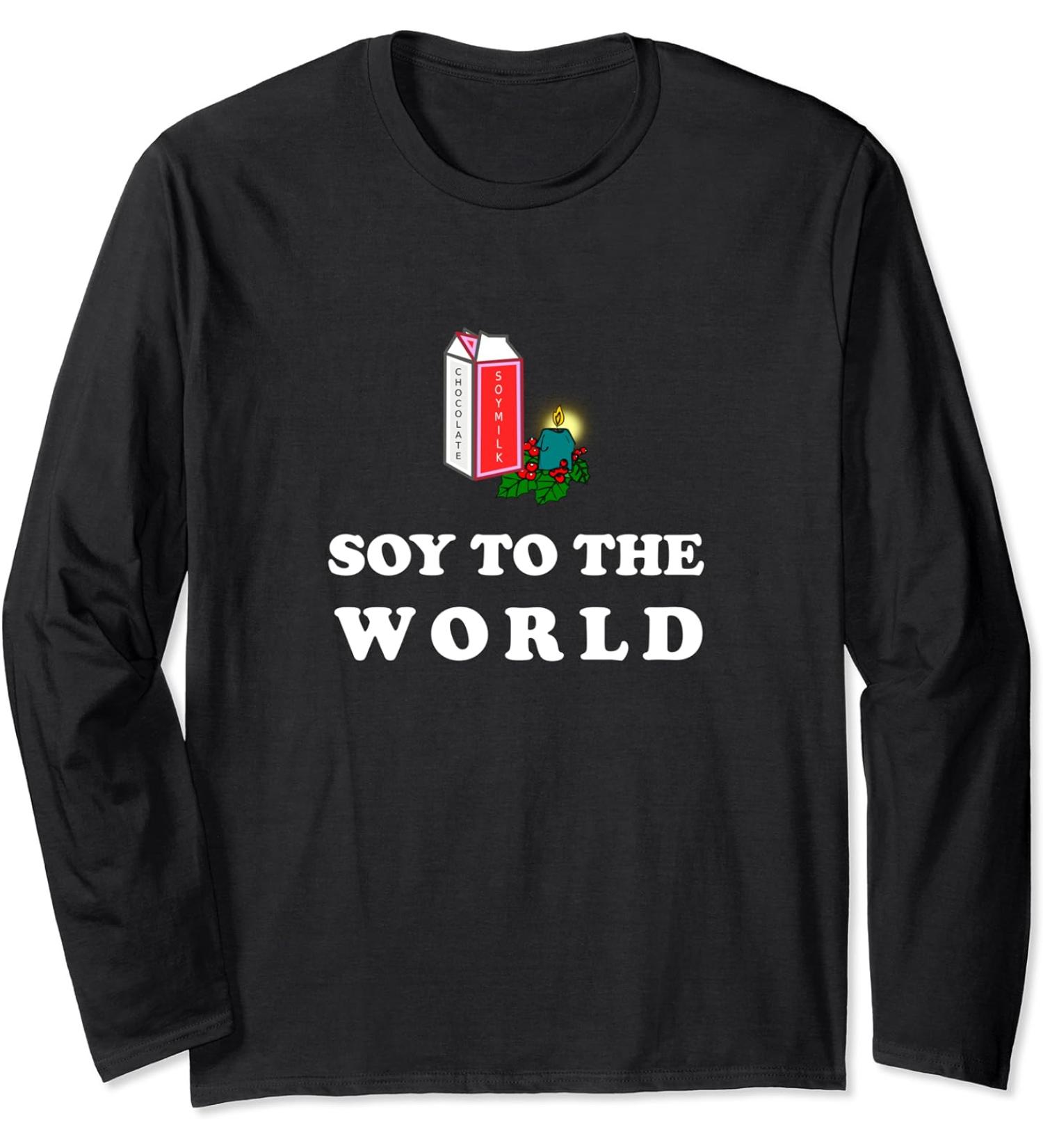 Chocolate Soy Milk Vegan Long Sleeve T-Shirt