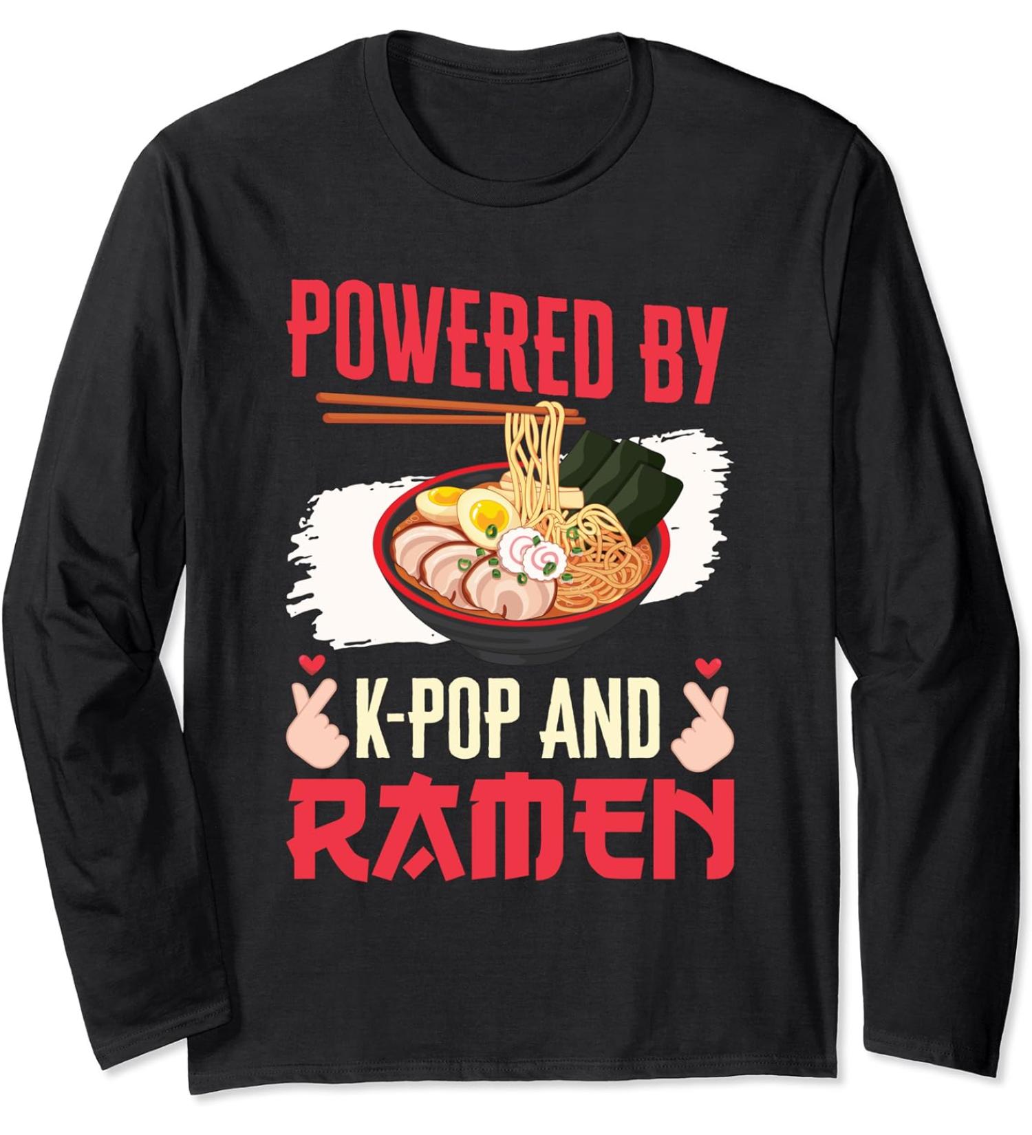K-Pop Ramen Japanese Noodles Bowl Kpop Gift Long Sleeve T-Shirt