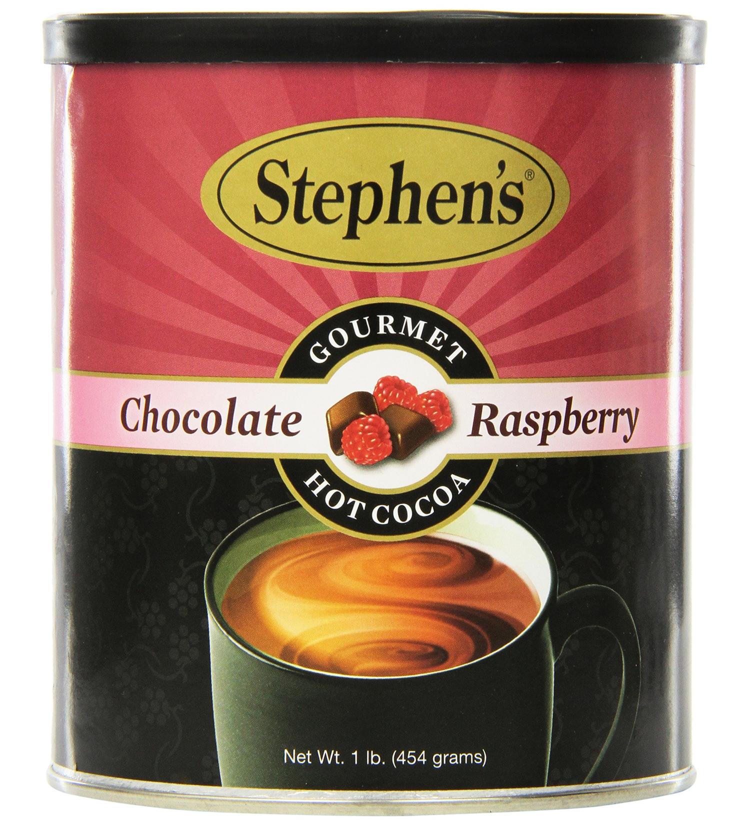 Stephen's Gourmet Hot Cocoa, Chocolate Raspberry, 16 Ounce Chocolate Raspberry 1 Pound (Pack of 1)