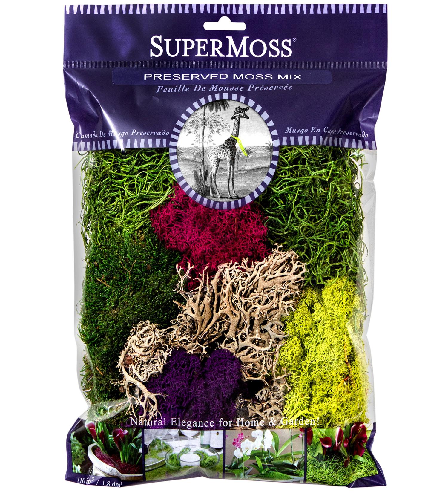 SuperMoss 7 59834 23312 1 Moss Mix, 200 in3 Bag (Appx. 8oz), 0 200 in3 Bag (Appx. 8oz) 0