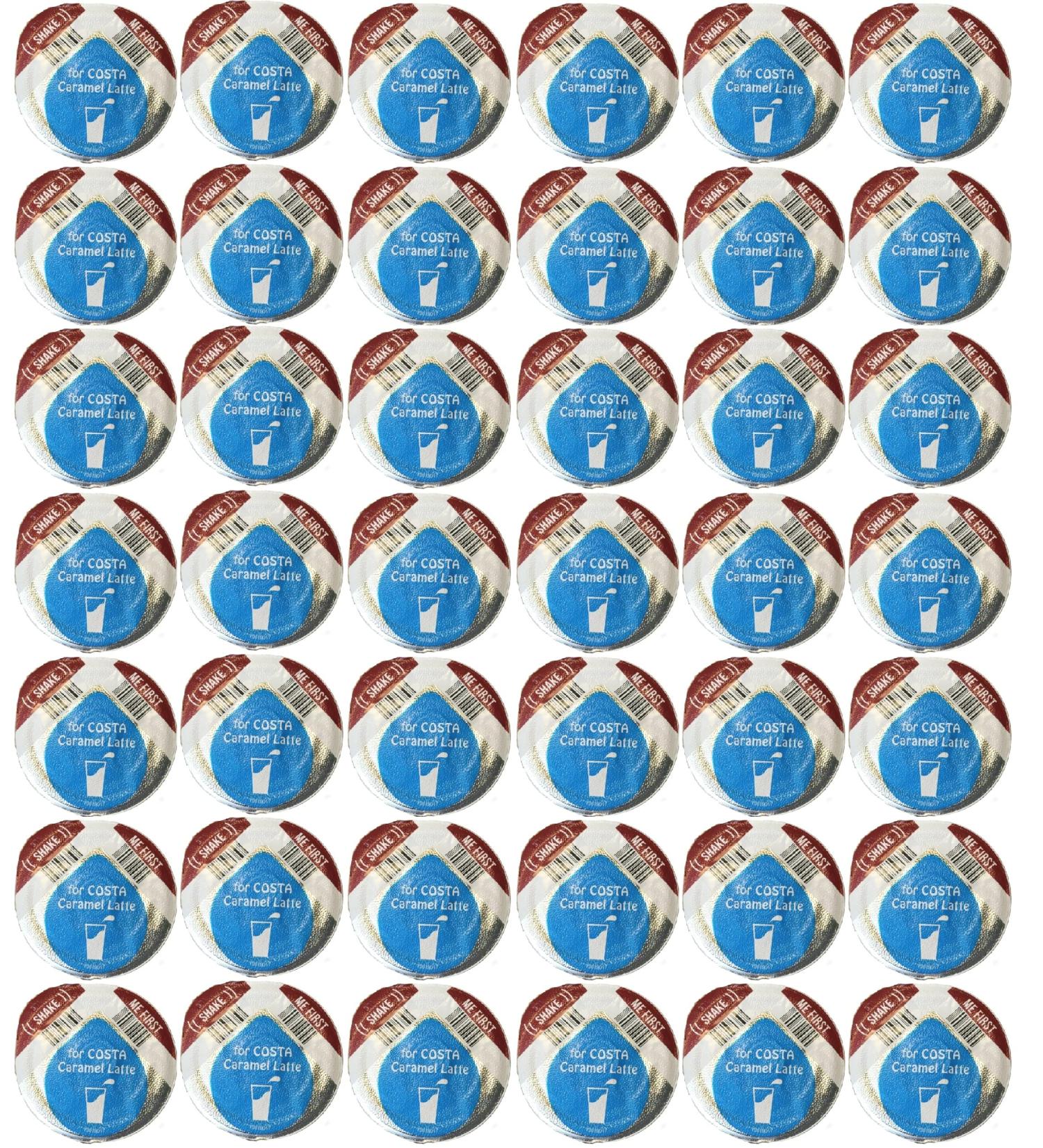 48 Tassimo Costa Caramel Latte Milk Pods Only Sold Loose