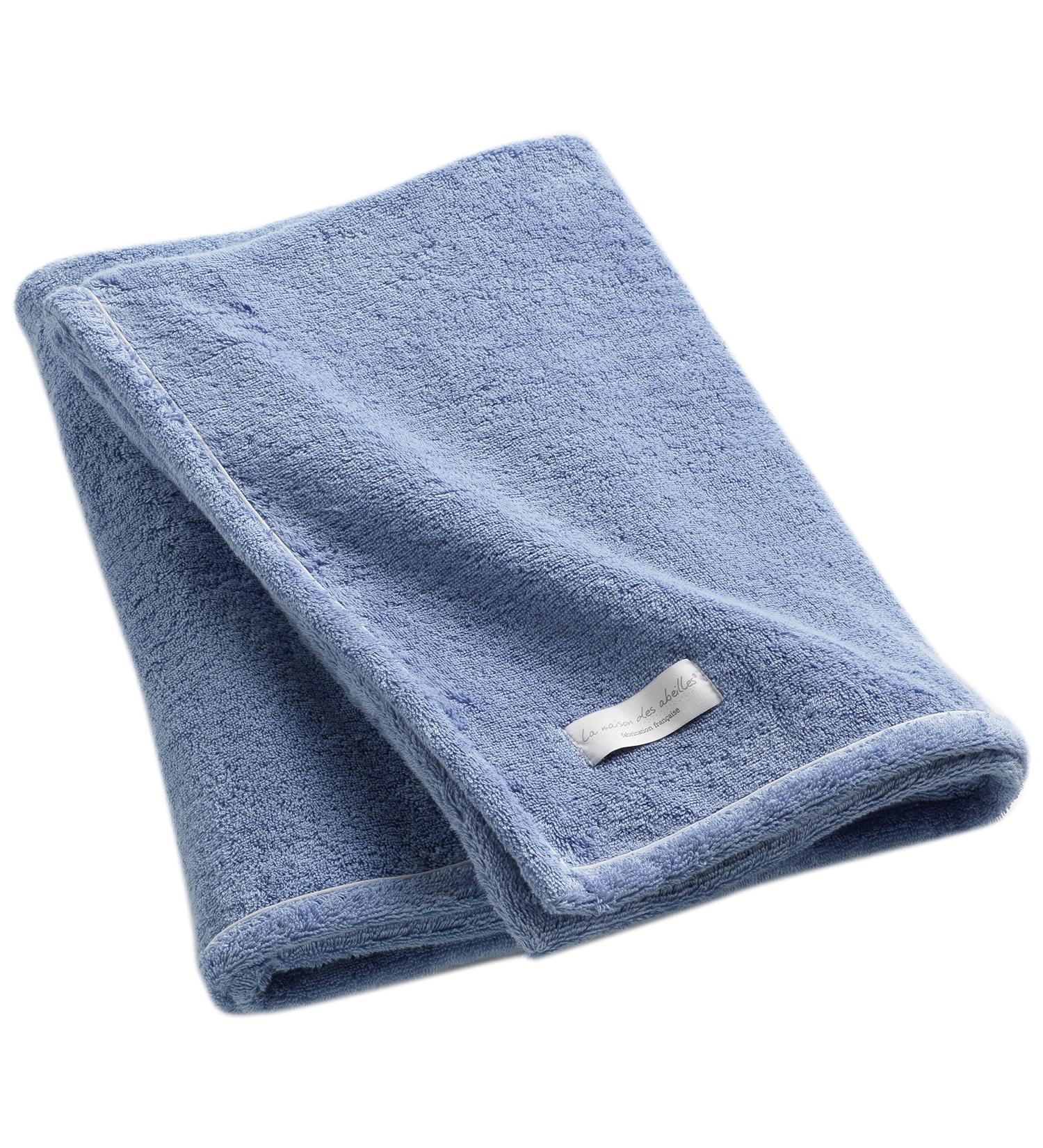 Poyet Motte Made In France French Terry Cloth Bath Sheet - Blue | High-Quality Absorbent Towel - Buy Online on SooperMarket.com