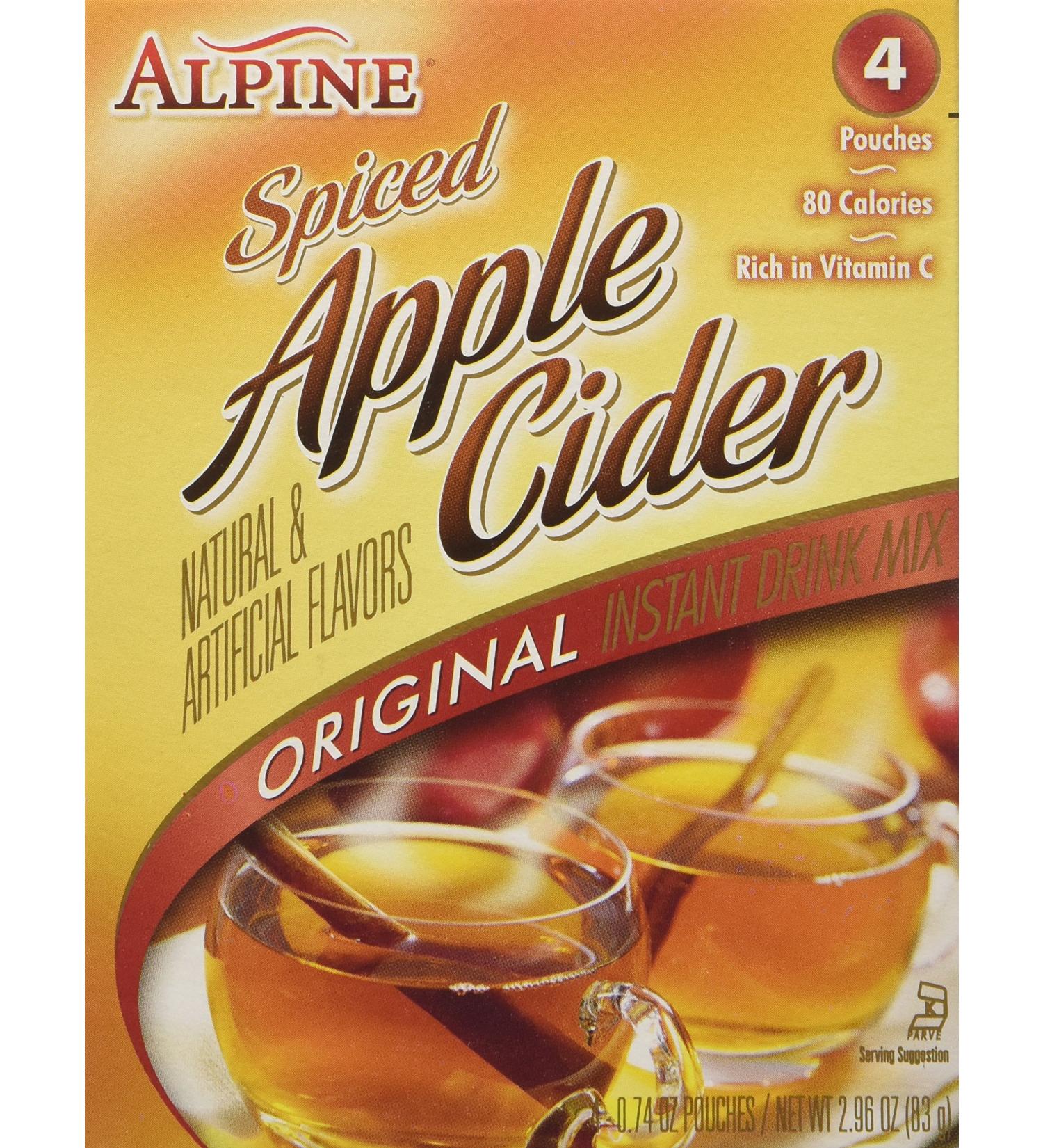 ALPINE Spiced Apple Cider Instant Drink Mix 2-Pack - 8 Pouches, Apple Apple Pie Flavor - 0.74 oz (Pack of 4) - Buy Online on SooperMarket.com