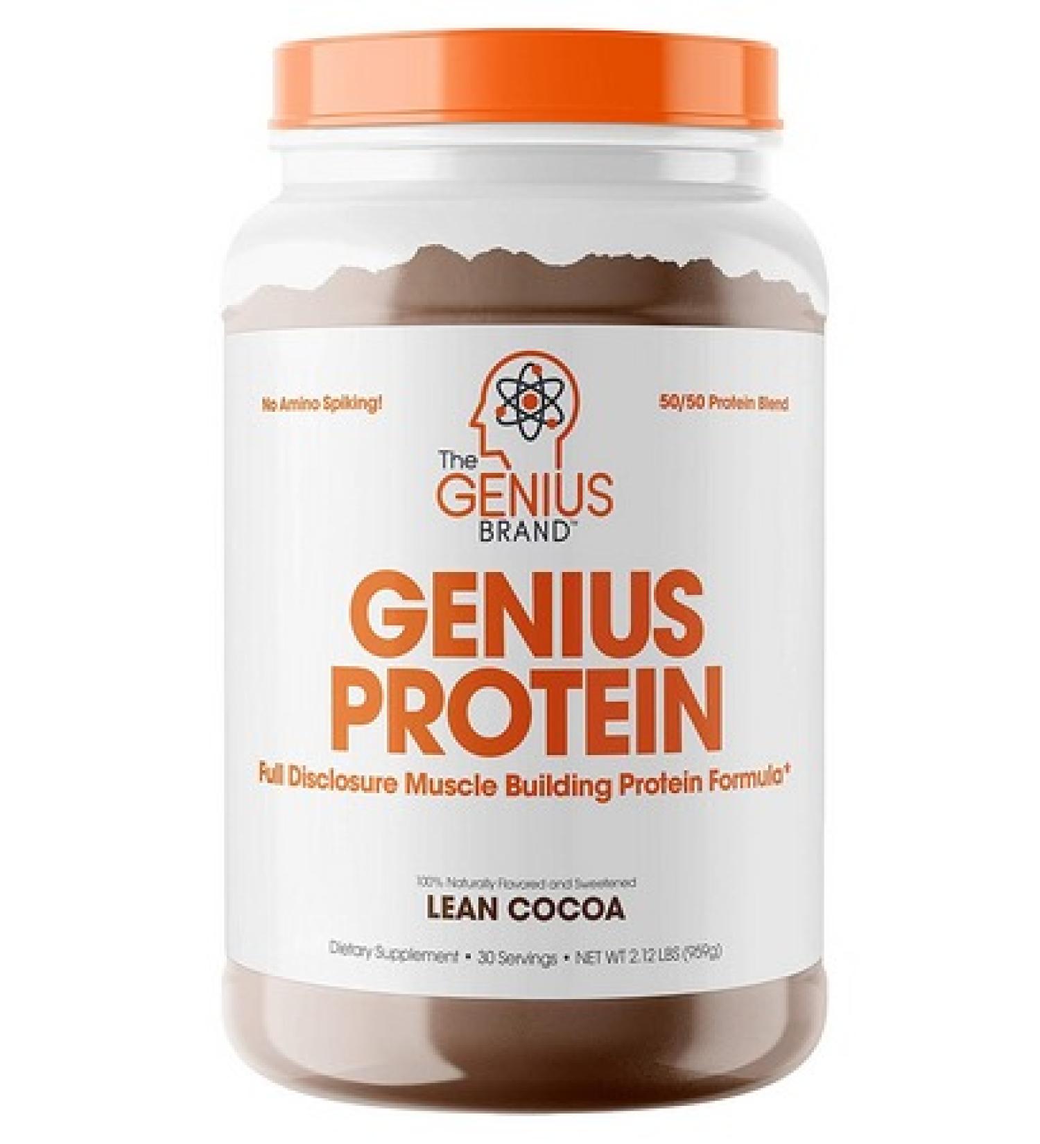 Genius Protein Powder Natural Whey Protein Isolat - Cocoa - 2 Lbs