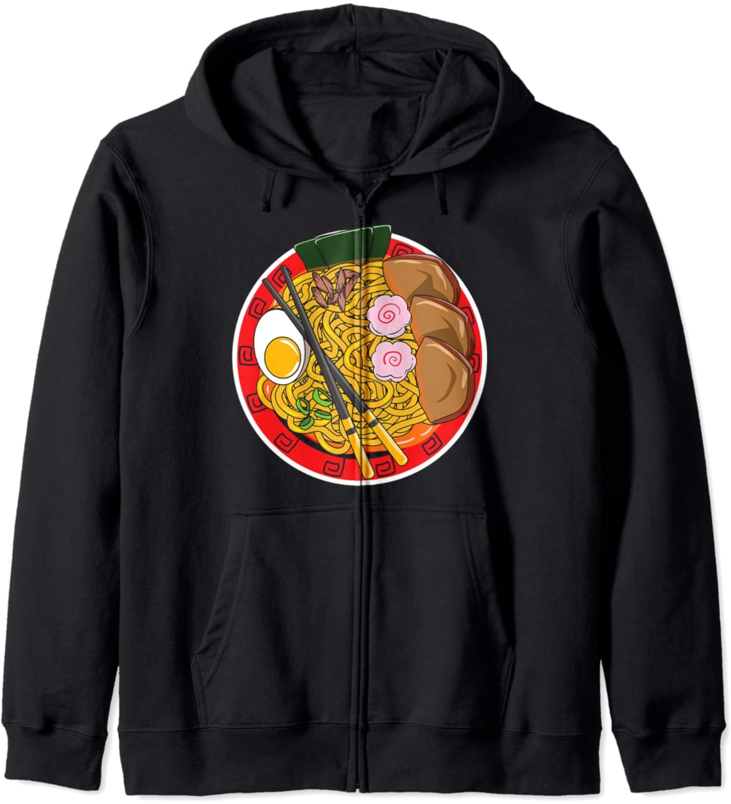 Japanese Noodle Ramen Life Kawaii Foodie Zip Hoodie