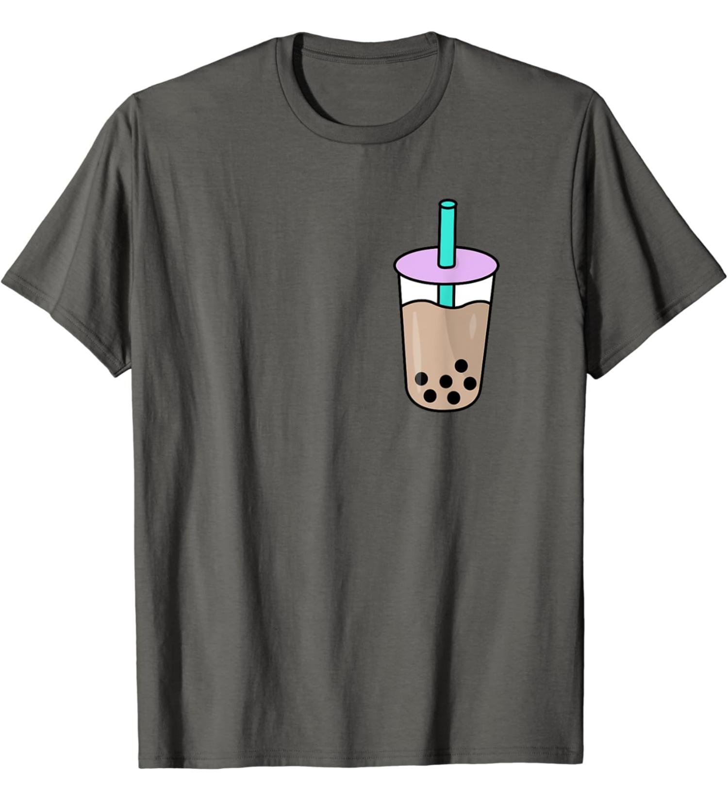 Kawaii Bubble Tea Cute Tapioca Pearls Boba Milk Tea T-Shirt