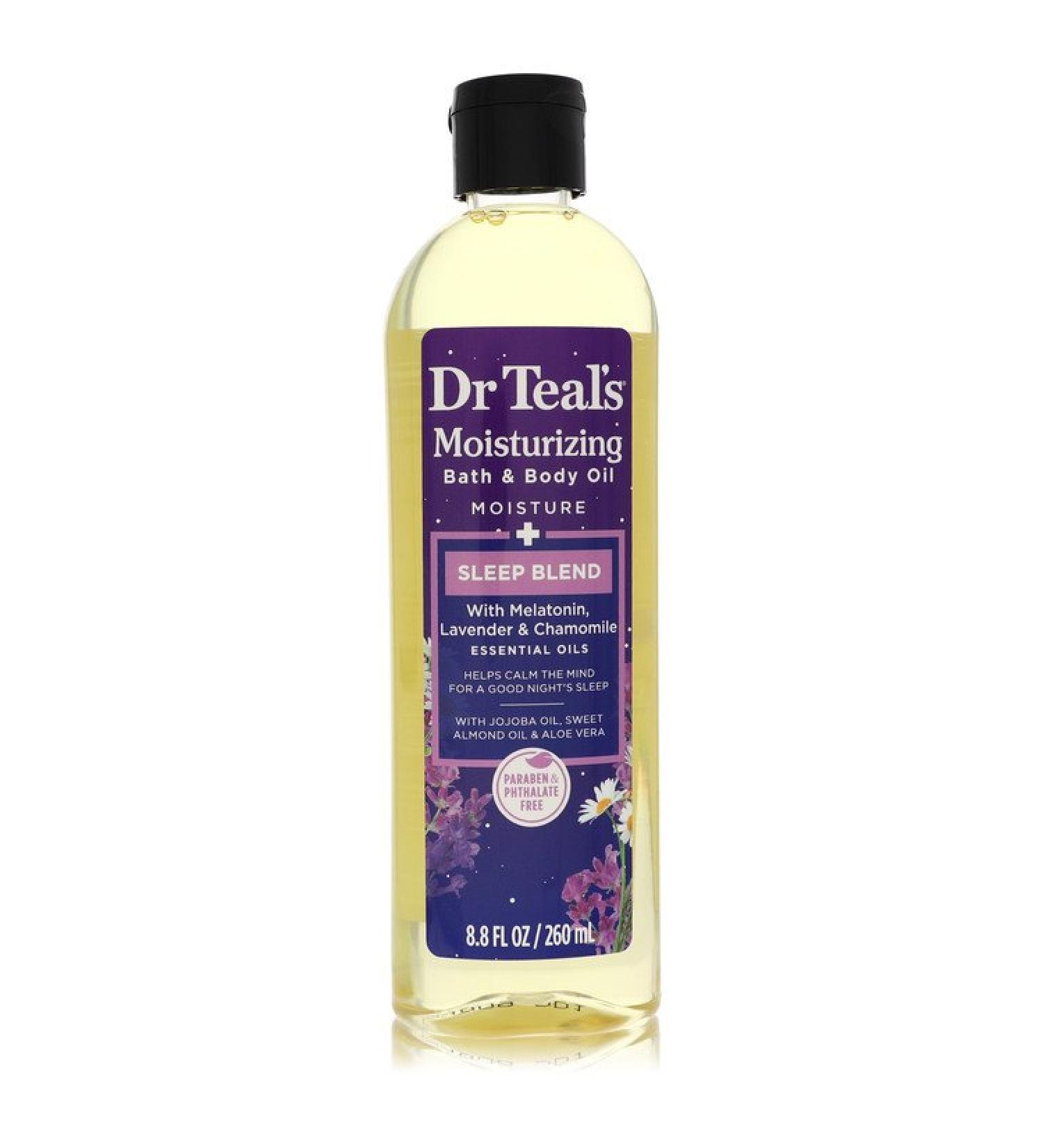 Dr Teal's Moisturizing Bath & Body Oil Sleep Blend by Dr Teal's Bath & Body Oil with Melatonin Lavender & Chamomile 8.8 oz for Women