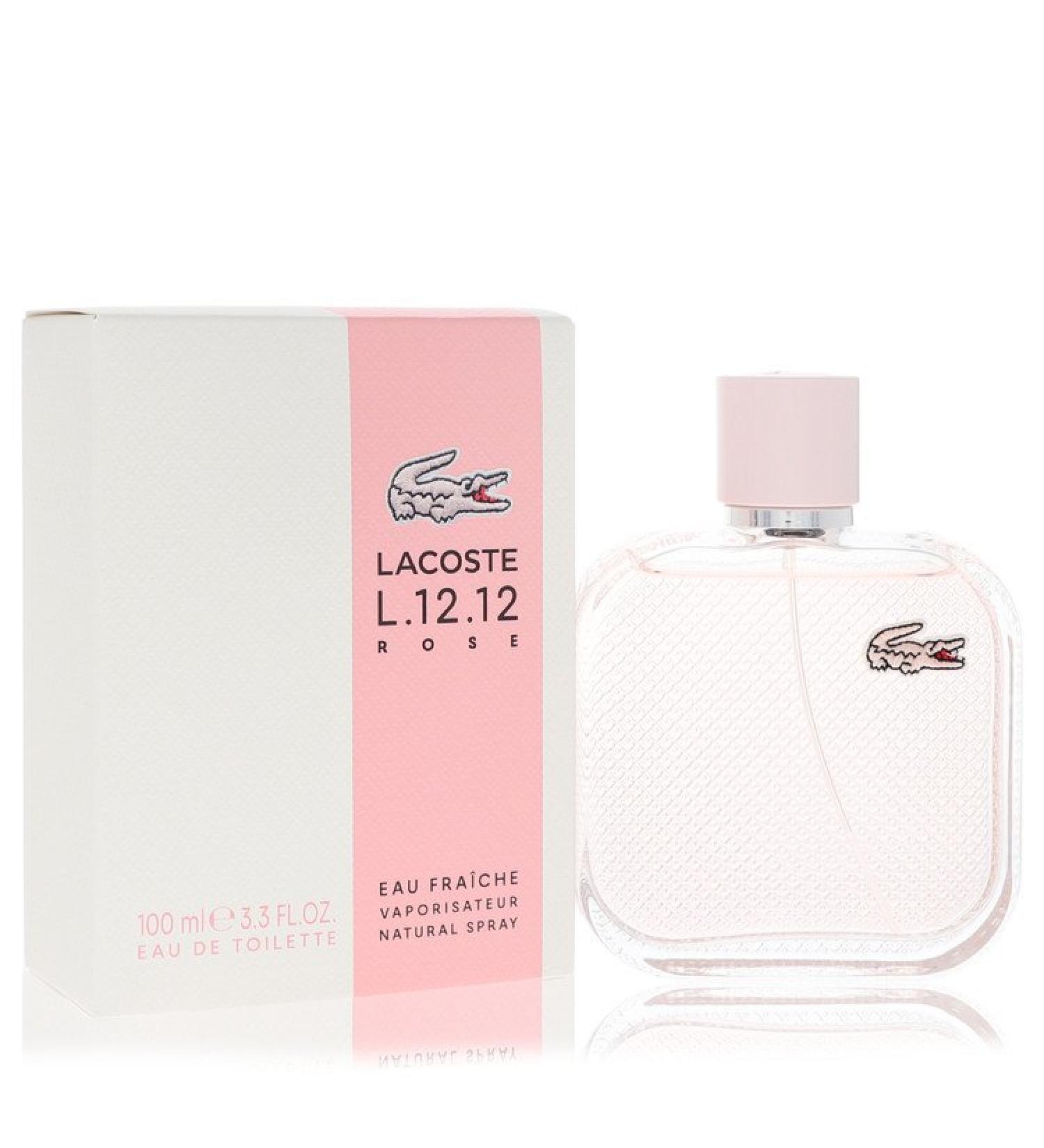 Lacoste Eau De Lacoste L.12.12 Rose Eau Fraiche by Lacoste Eau De Toilette Spray 3.3 oz for Women
