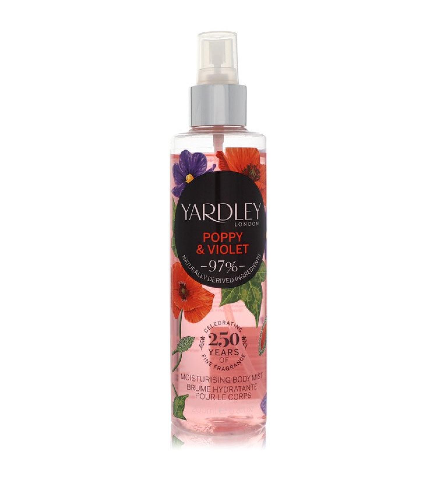 Yardley Poppy & Violet by Yardley London Body Mist 6.8 oz for Women
