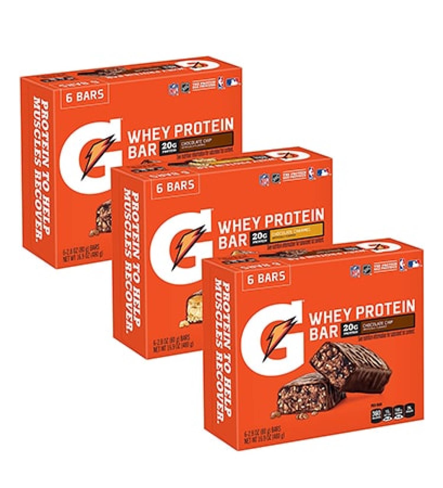 Gatorade Whey Protein Bars Variety Pack - 18 Count - High Protein Snacks - Buy Online on SooperMarket.com