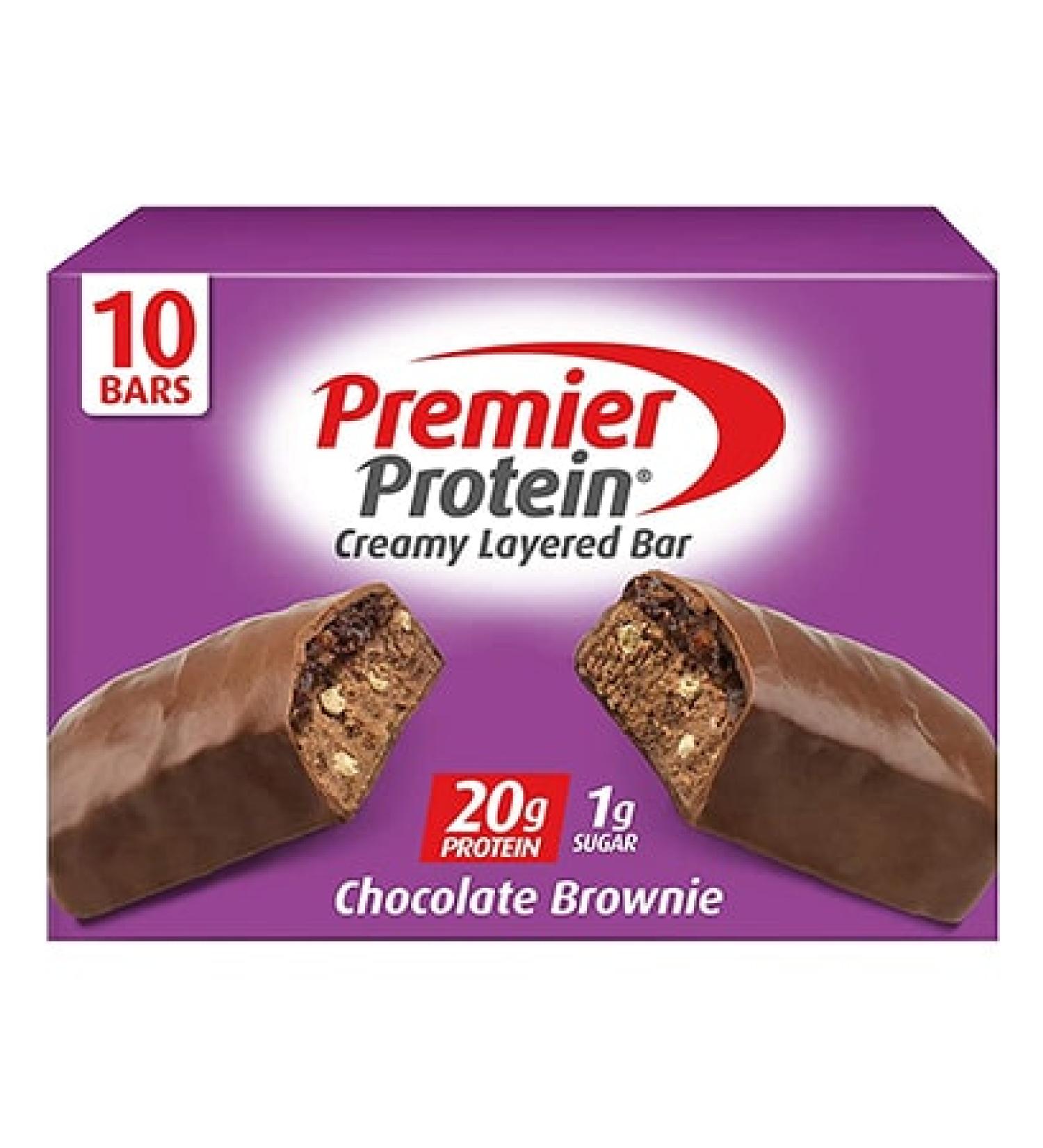 Premier Protein 20g Protein bar - Chocolate Brownie - 10 Count - Buy Online on SooperMarket.com