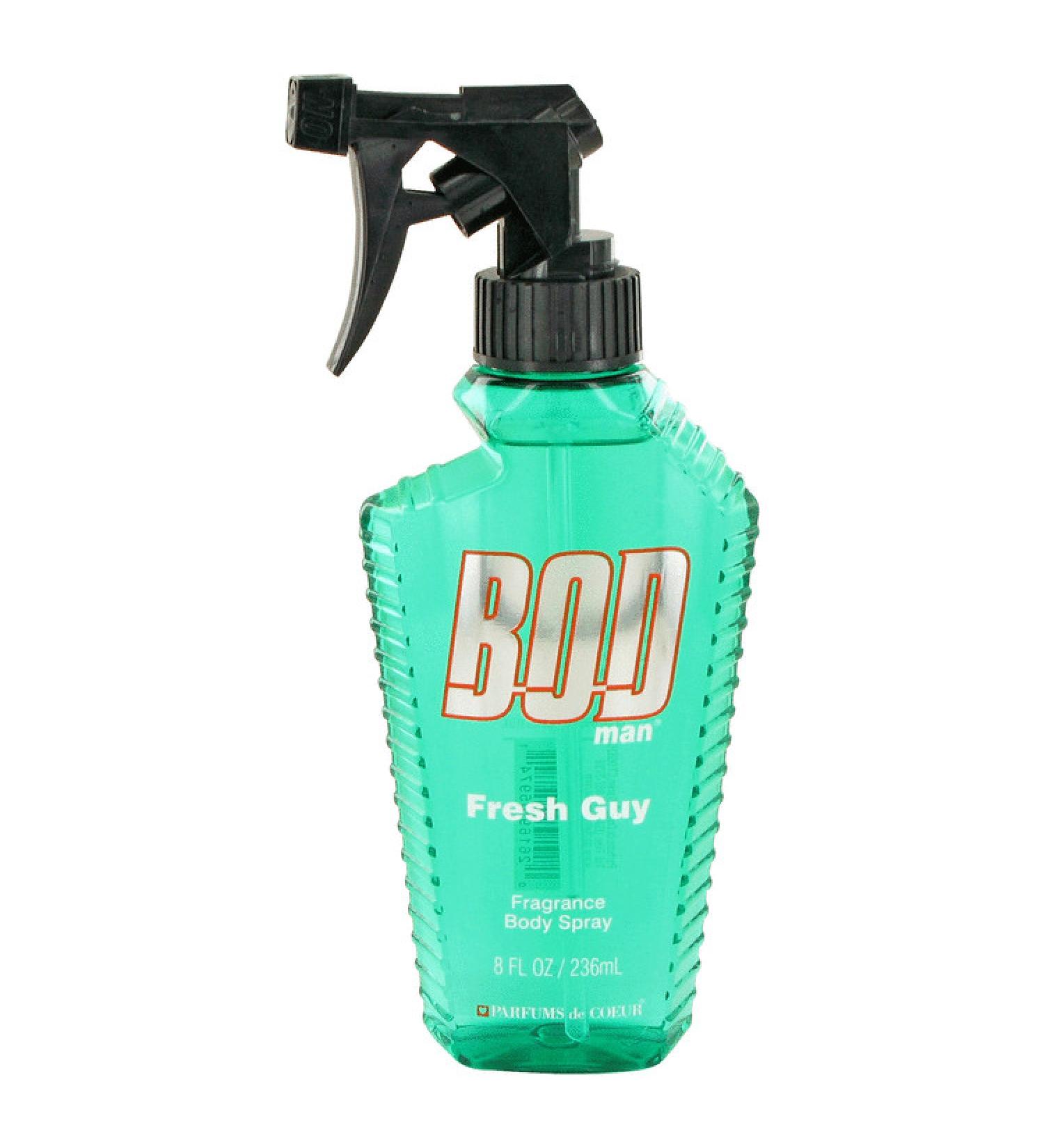 Bod Man Fresh Guy by Parfums De Coeur Fragrance Body Spray 8 oz for Men