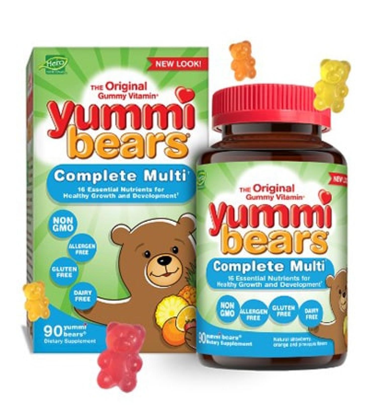 Hero Nutritionals Yummi Bears Complete Multi Gummies - 90 Count | Best Children's Multivitamins - Buy Online on SooperMarket.com