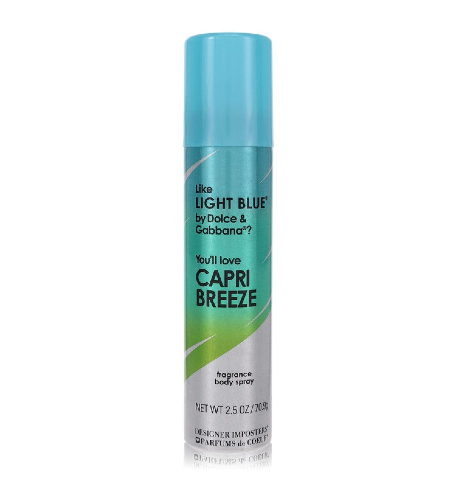 Designer Imposters Capri Breeze by Parfums De Coeur Body Spray 2.5 oz for Women
