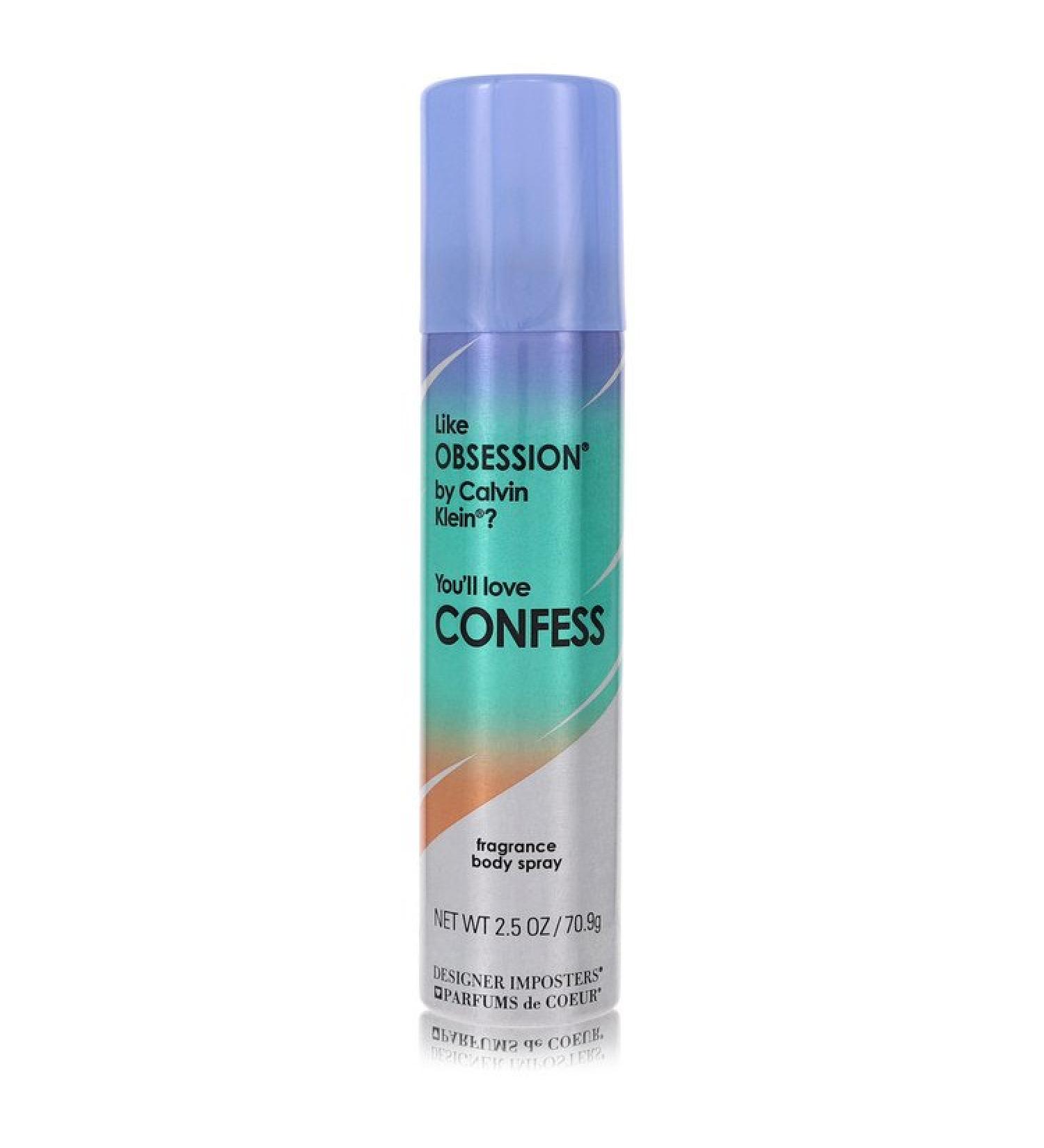 Designer Imposters Confess by Parfums De Coeur Deodorant Body Spray 2.5 oz for Women