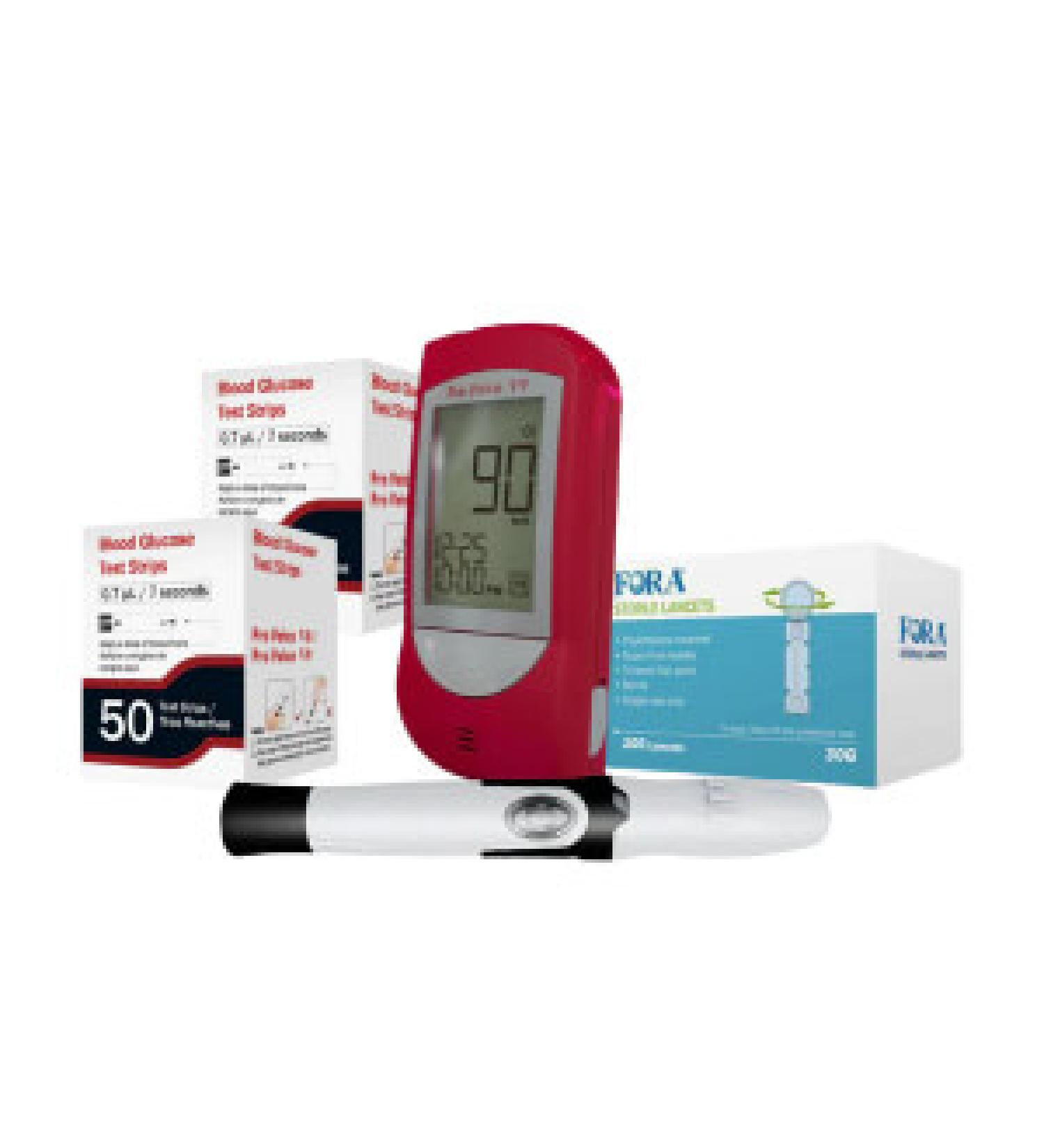 Fora Pro Voice V9 Talking Glucose Testing Kit with 100 Lancets - Buy Online on SooperMarket.com