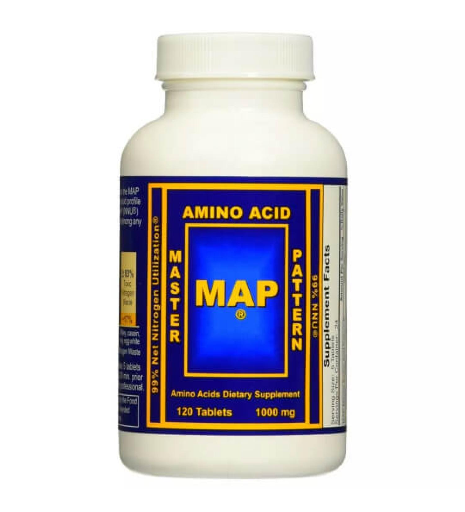 MAP Master Amino Acid Pattern 1000mg - 120 Tablets - Buy Online on SooperMarket.com