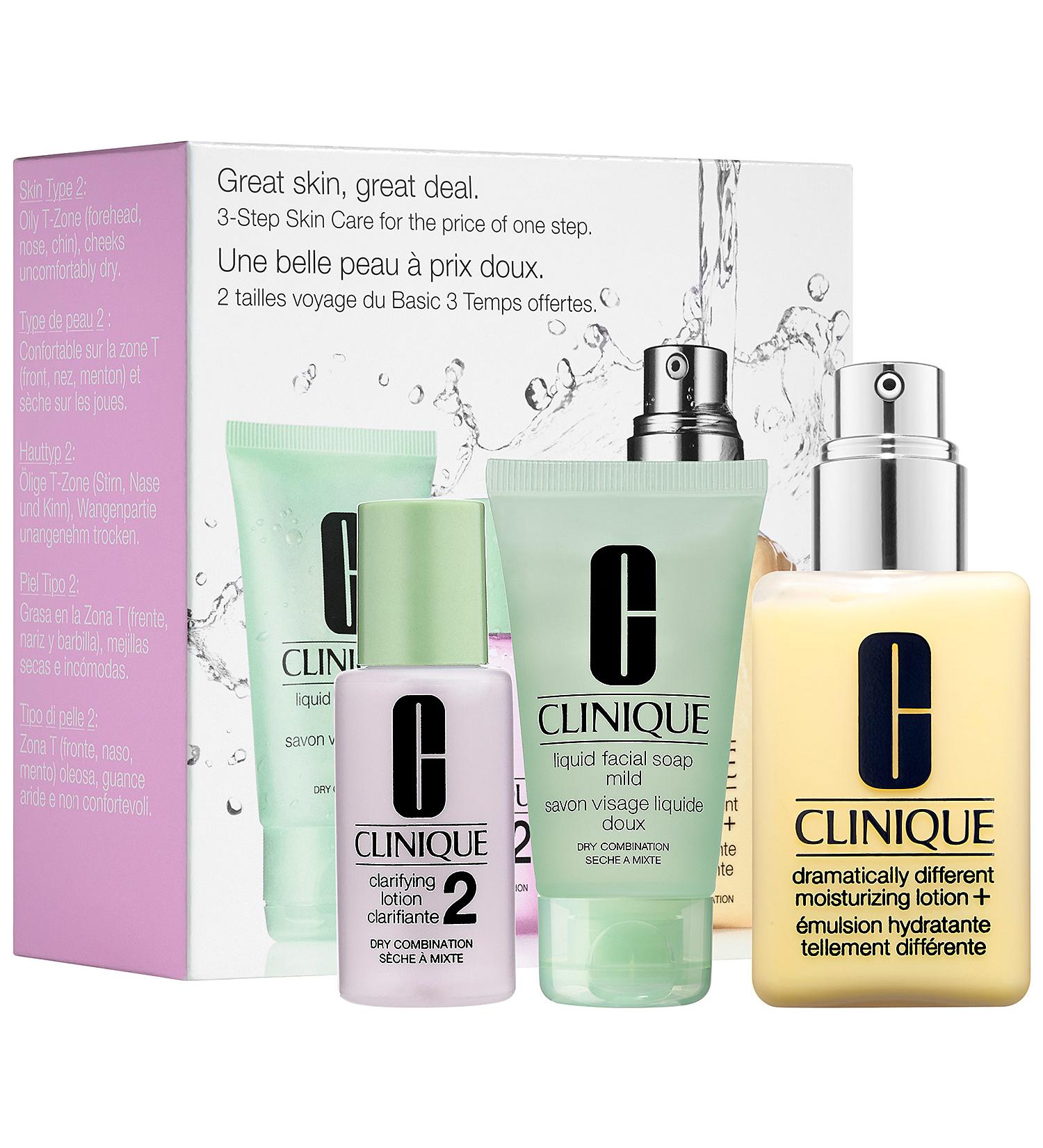 CLINIQUE Great Skin Great Deal Set for Dry Combination Skin