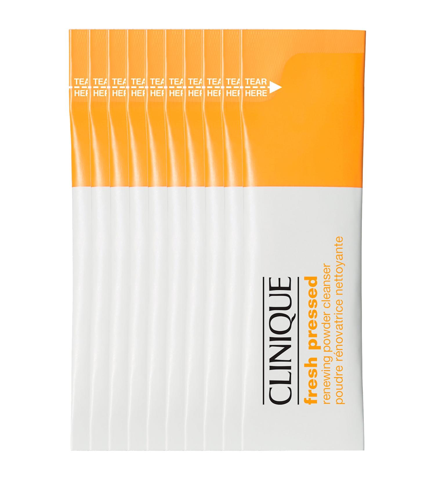 Shop CLINIQUE Fresh Pressed Renewing Powder Cleanser with Pure Vitamin C - 28 x 0.01 oz/ 0.5 g packets Online - Best Price & International Shipping - Buy Online on SooperMarket.com