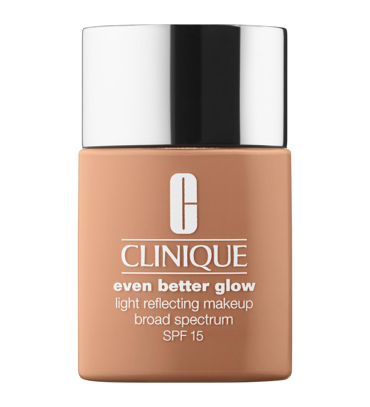 Shop CLINIQUE Even Better Glow Light Reflecting Makeup Broad Spectrum SPF 15 Foundation - 1 oz/ 30 mL Brulee - moderately fair warm-neutral undertones Online - Best Price & International Shipping - Buy Online on SooperMarket.com