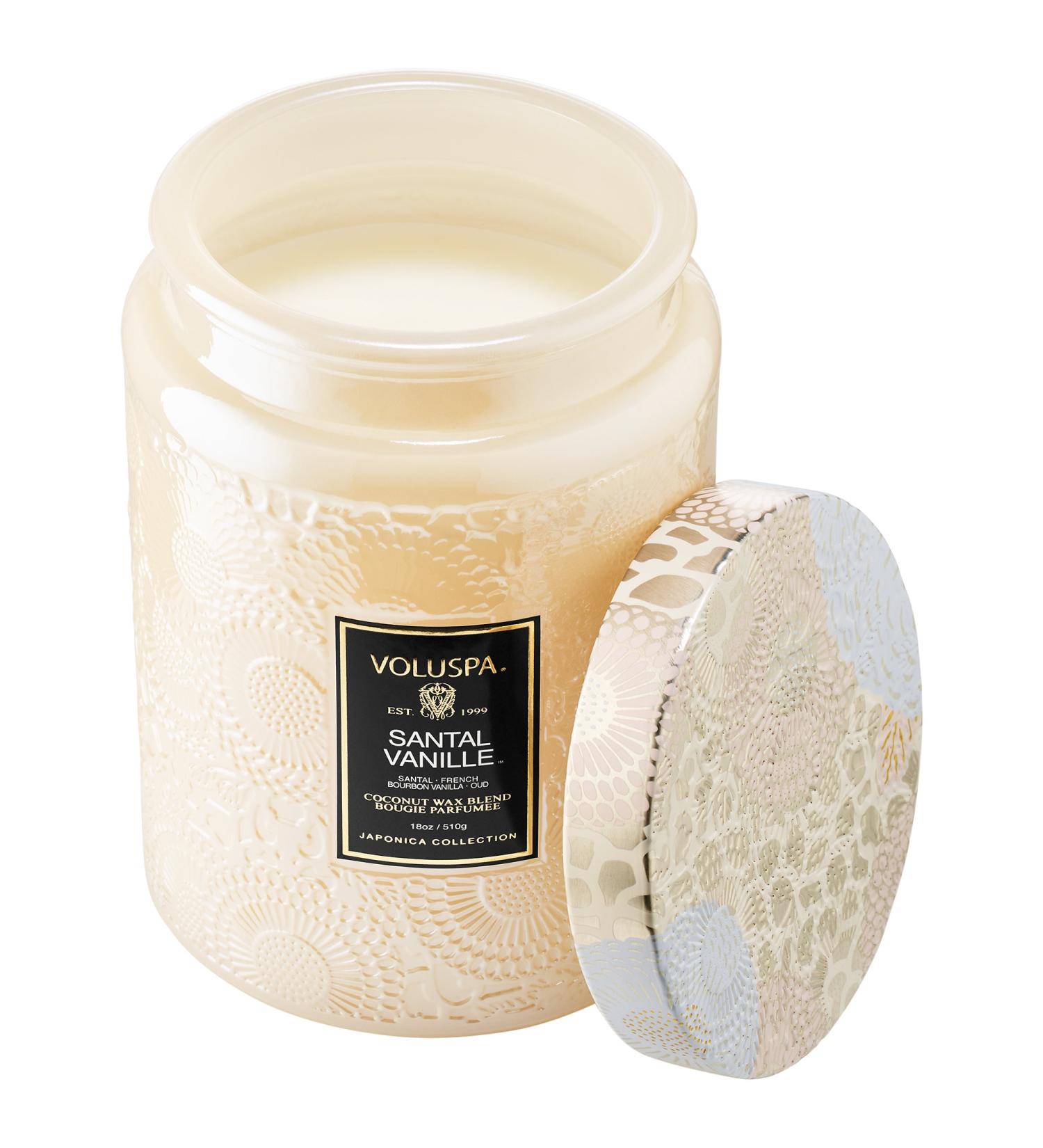 VOLUSPA Santal Vanille Glass Jar Candle - 18 oz/ 510 g 1-wick candle