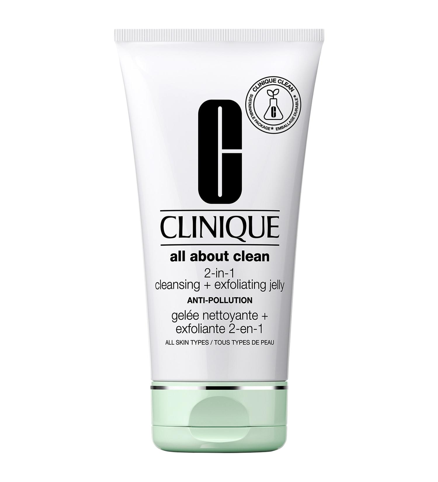 Shop CLINIQUE All About Clean 2-in-1 Cleansing + Exfoliating Jelly - 5 oz/ 150 mL Online - Best Price & International Shipping - Buy Online on SooperMarket.com
