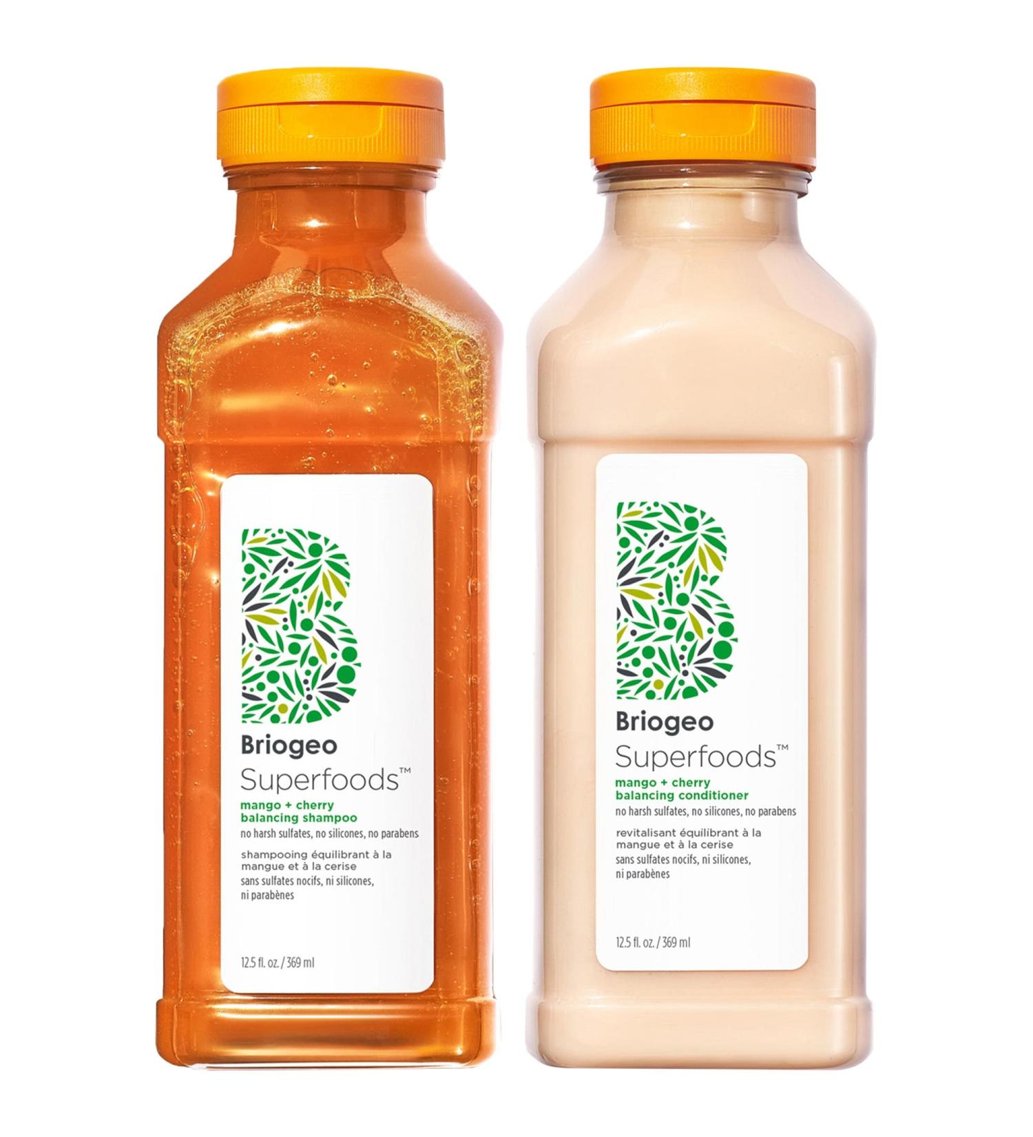 Shop Briogeo Superfoods Mango + Cherry Balancing Shampoo + Conditioner Duo for Oil Control Online - Best Price & International Shipping - Buy Online on SooperMarket.com