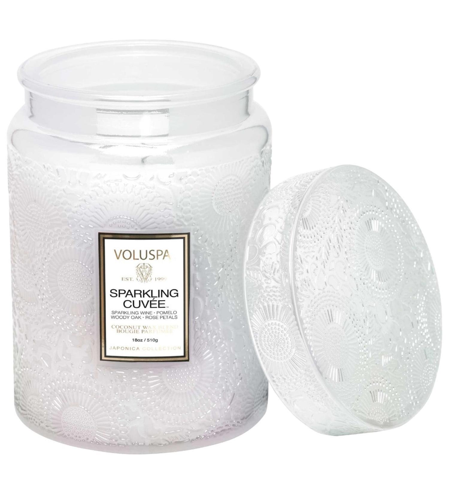 VOLUSPA Sparkling Cuvee Glass Jar Candle - 18 oz / 510 g