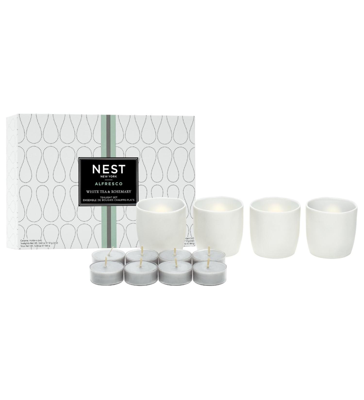 Shop NEST New York White Tea & Rosemary Alfresco Tealight Tealights Set Online - Best Price & International Shipping - Buy Online on SooperMarket.com