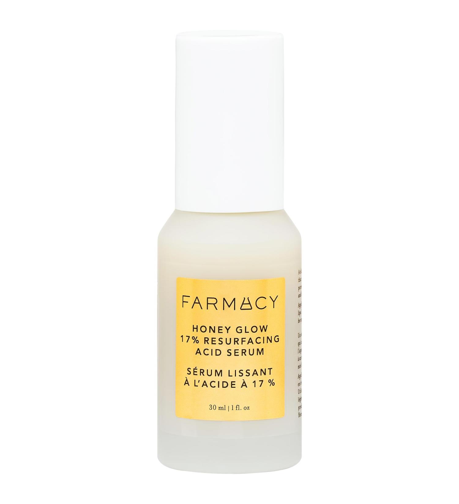 Shop Farmacy Honey Glow 17% AHA + BHA Resurfacing Acid Serum - 1 oz Online - Best Price & International Shipping - Buy Online on SooperMarket.com