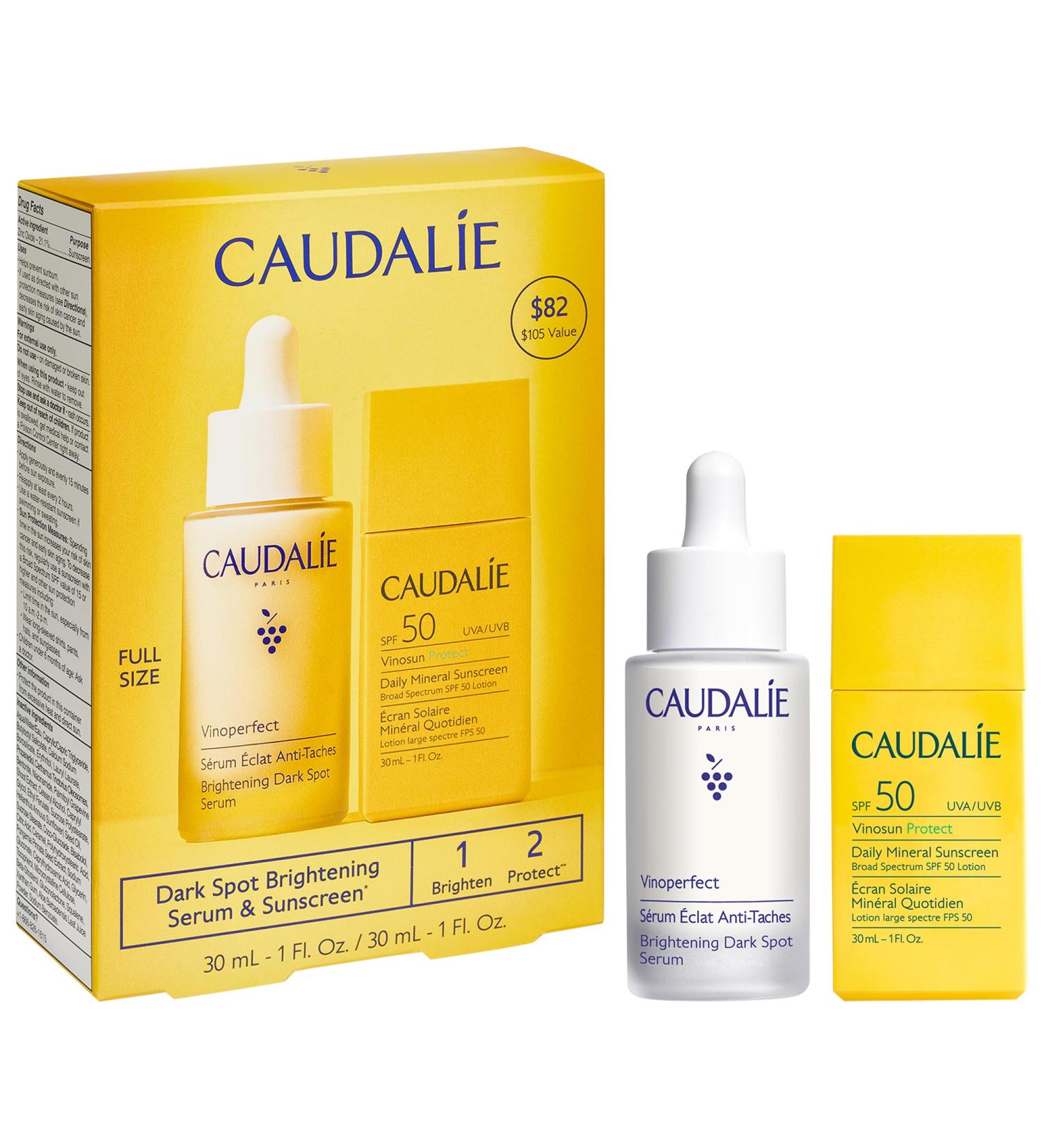 Shop Caudalie Dark Spot Brightening Serum & Sunscreen Set Online - Best Price & International Shipping - Buy Online on SooperMarket.com