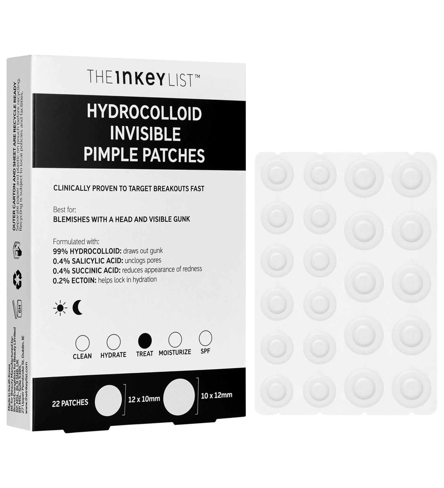 Shop The INKEY List Hydrocolloid Invisible Pimple Patches + Salicylic Acid Online - Best Price & International Shipping - Buy Online on SooperMarket.com