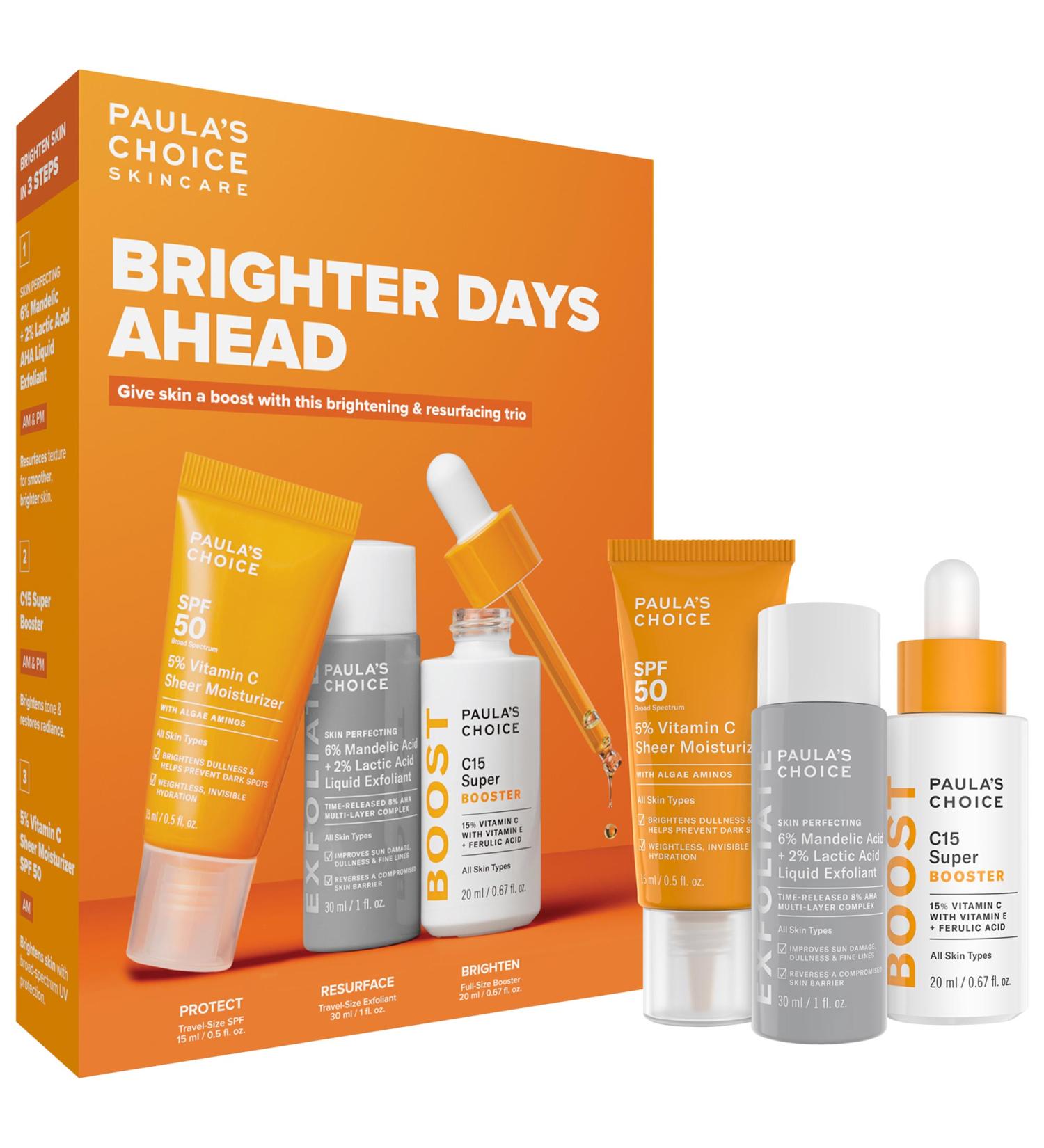 Shop Paula's Choice Brighter Days Ahead Kit with Vitamin C and AHA for Discoloration Online - Best Price & International Shipping - Buy Online on SooperMarket.com