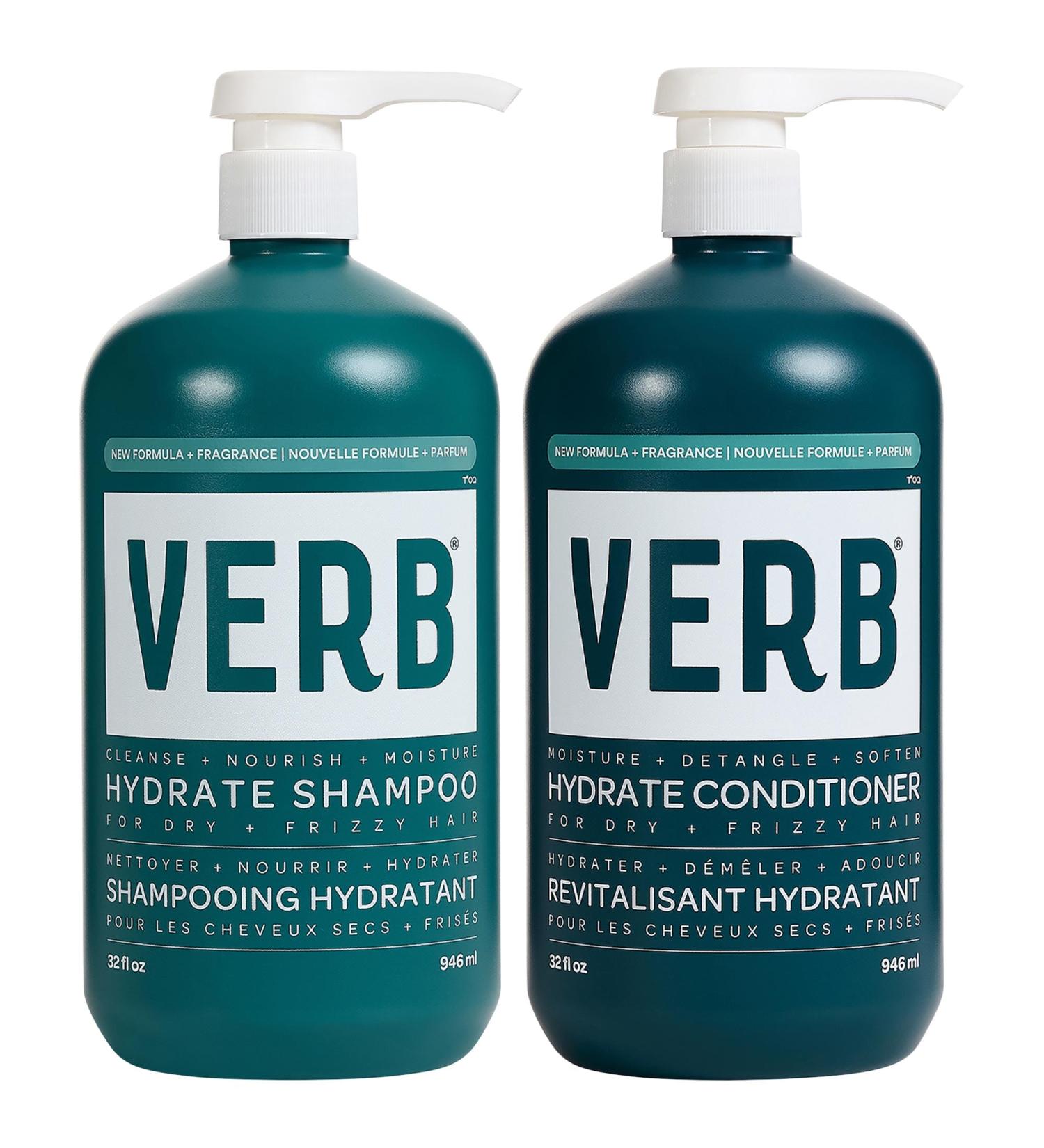 Shop Verb Hydrate Shampoo + Conditioner Jumbo Set for Dry Frizzy Hair Online - Best Price & International Shipping - Buy Online on SooperMarket.com