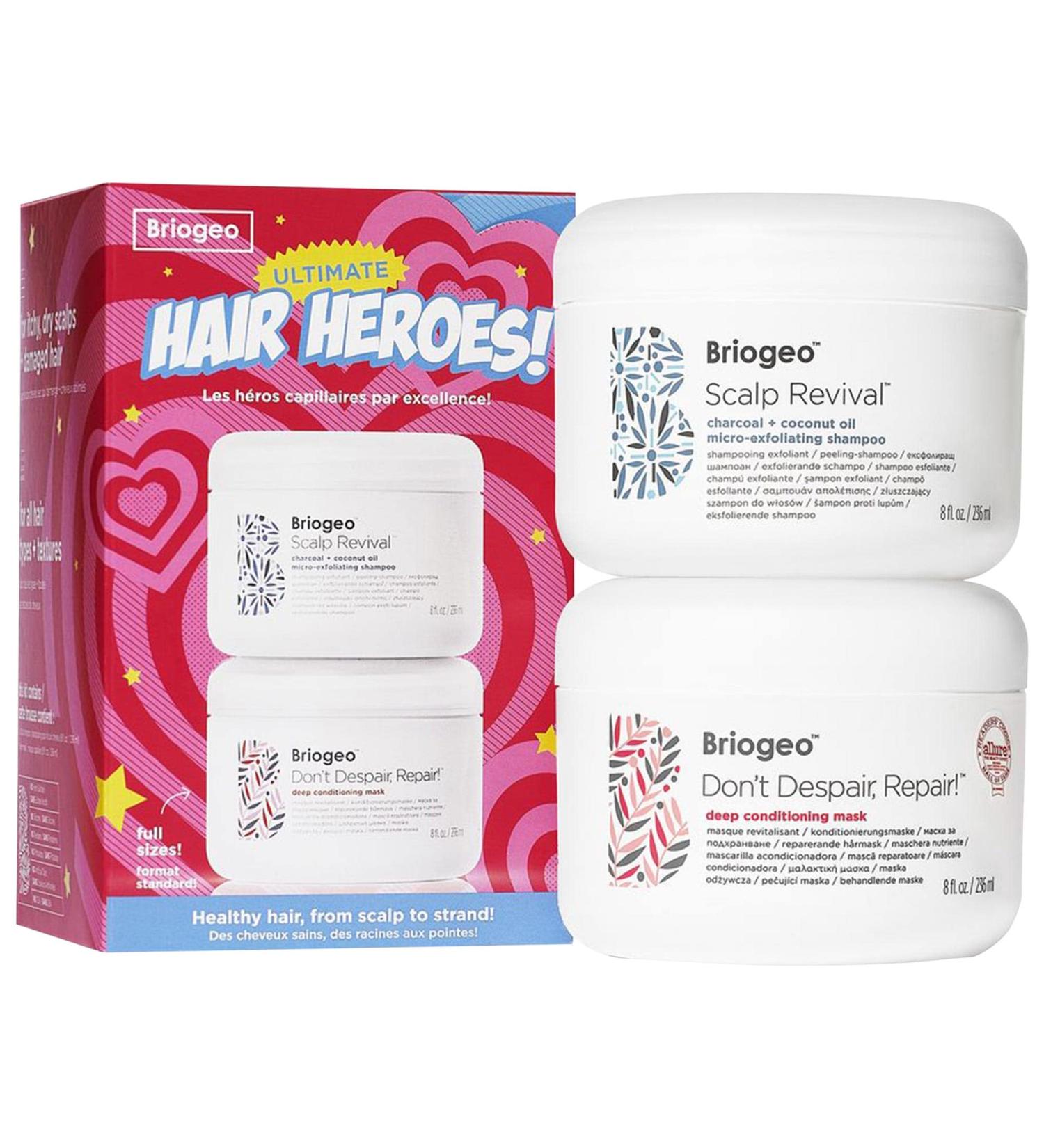 Shop Briogeo Ultimate Hair Heroes Scalp Scrub Shampoo and Deep Conditioning Mask Value Set Online - Best Price & International Shipping - Buy Online on SooperMarket.com