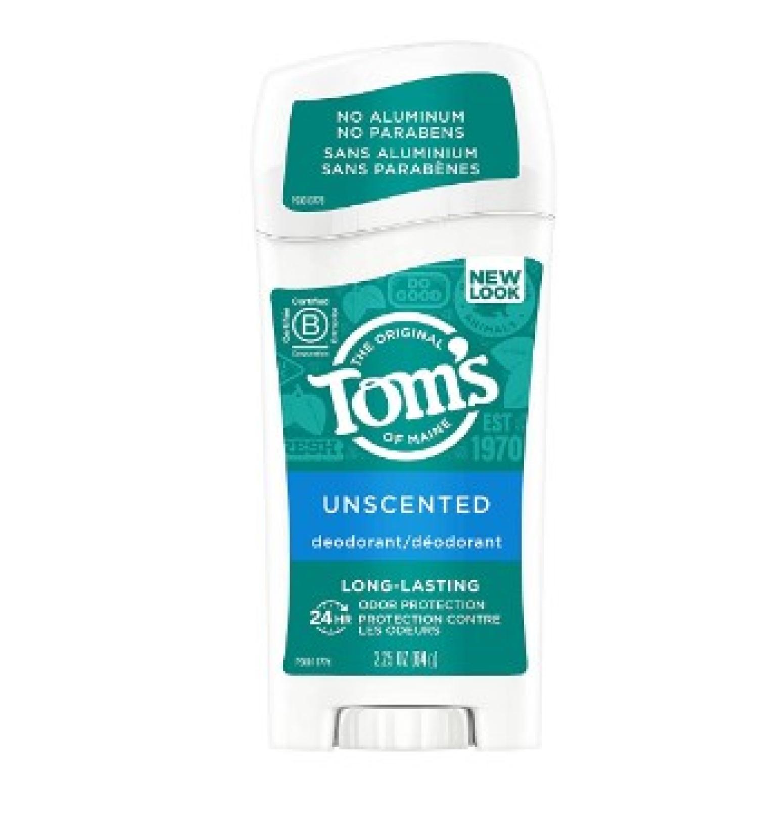 Tomâ€™s of Maine Natural Deodorant - Aluminum-Free Lemongrass, 2.25 oz | Long Lasting Freshness - Buy Online on SooperMarket.com